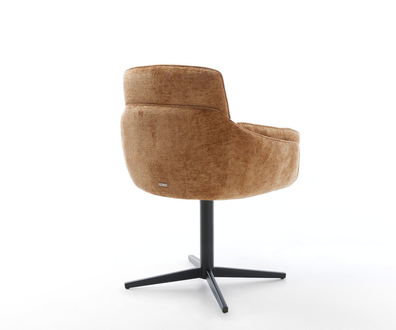 Draaistoel Luan-Flex met armleuning chenille Roest kruispoot zwart 360° draaibaar 4 Draaistoel Luan-Flex met armleuning chenille Roest kruispoot zwart 360° draaibaar 4