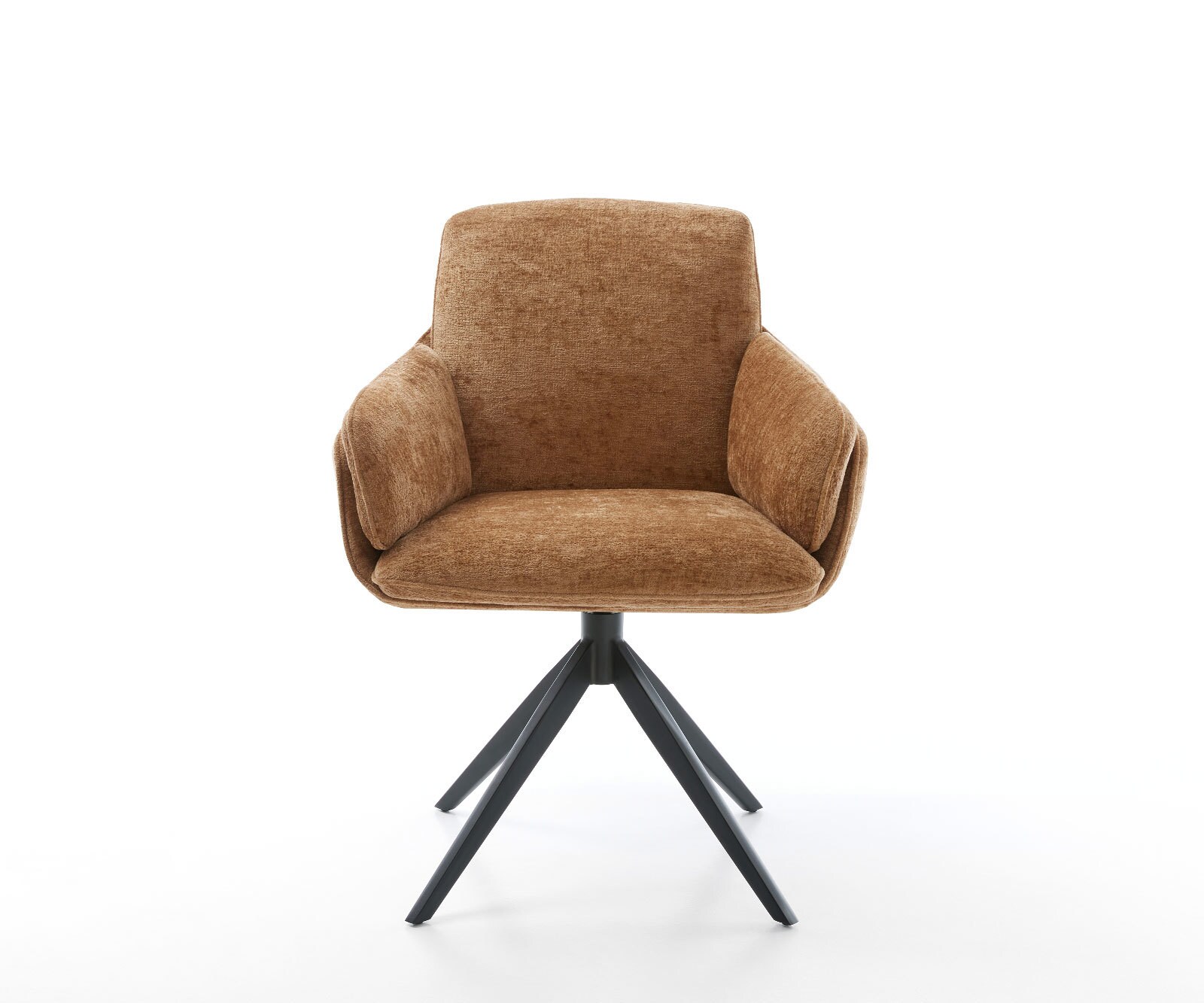 Draaistoel Luan-Flex met armleuning chenille Roest kruisframe breed zwart 360° draaibaar rocker-functie 1 Draaistoel Luan-Flex met armleuning chenille Roest kruisframe breed zwart 360° draaibaar rocker-functie 1