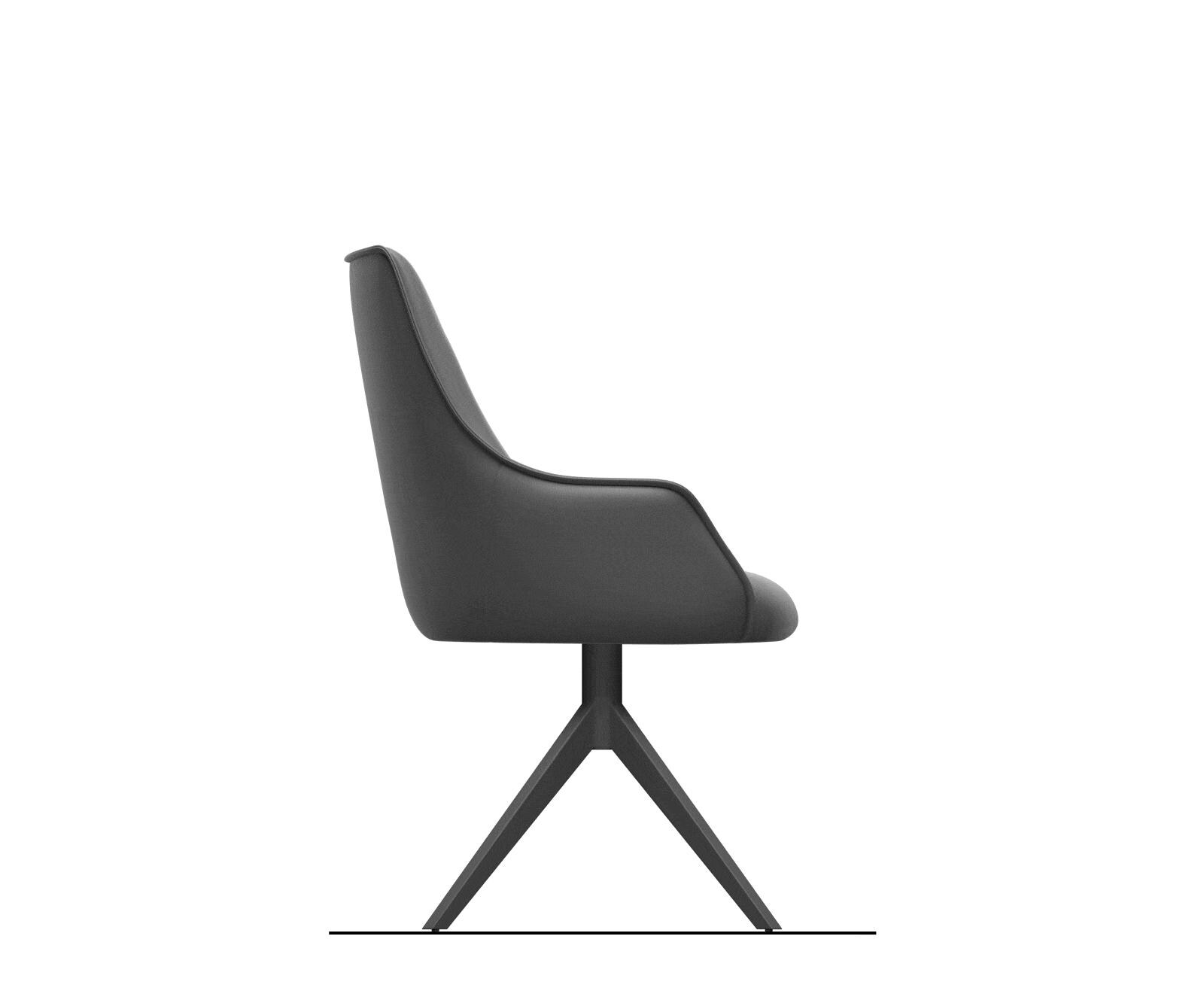 Draaistoel Alja-Flex met armleuning microvelours mud vintage kruisframe breed roestvrij staal 360° draaibaar rocker-functie pocketveer kern 8