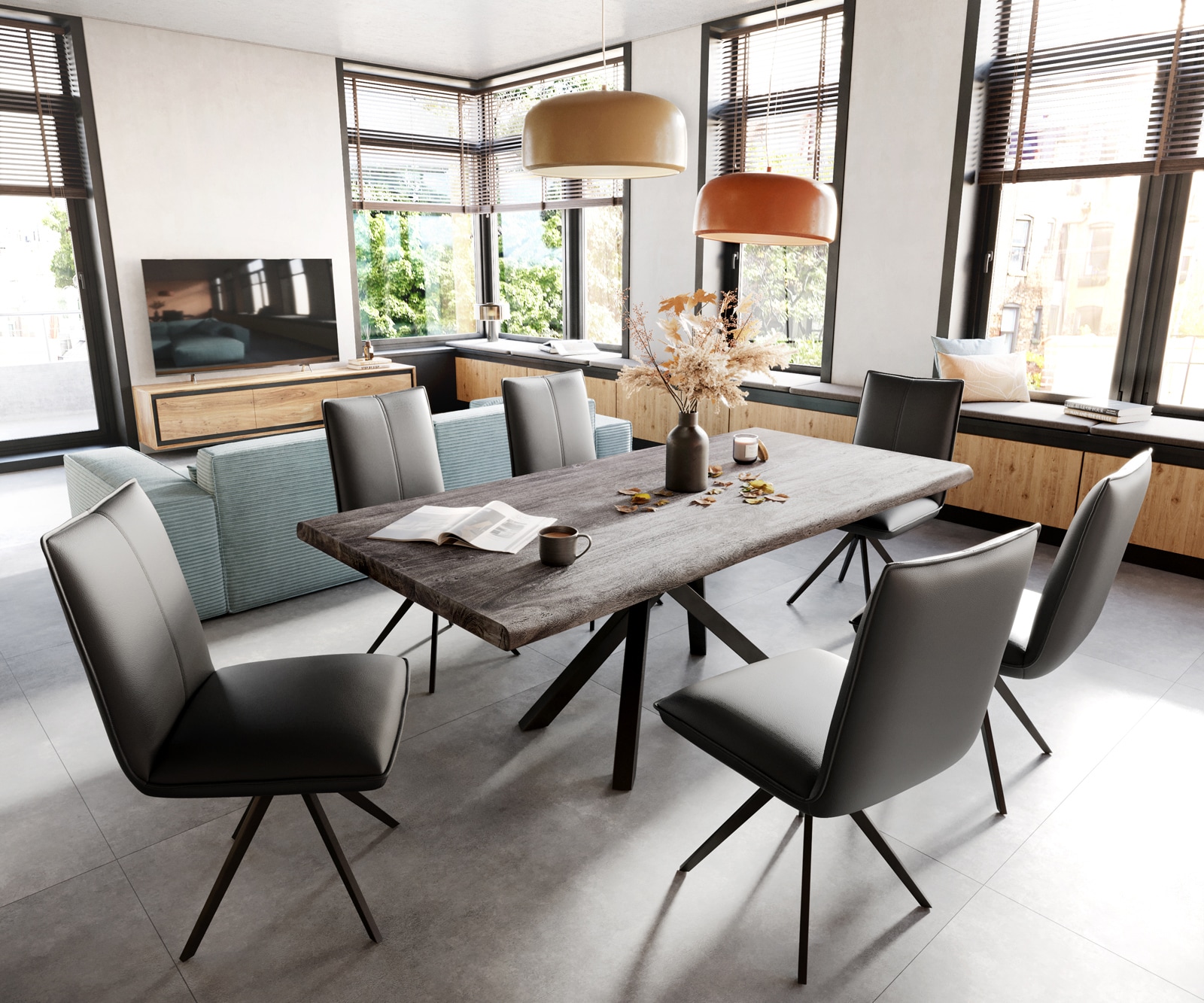 Eetkamerstoel Lelio-Flex echt leer zwart kruisframe breed zwart pocketveer kern 3 Eetkamerstoel Lelio-Flex echt leer zwart kruisframe breed zwart pocketveer kern 3