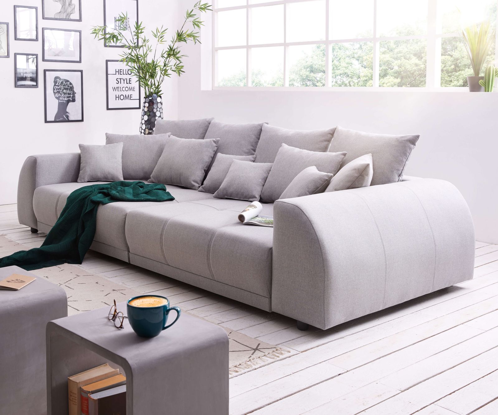  XXL-bank Violetta 310x135 cm inclusief kussen Big-sofa 1
