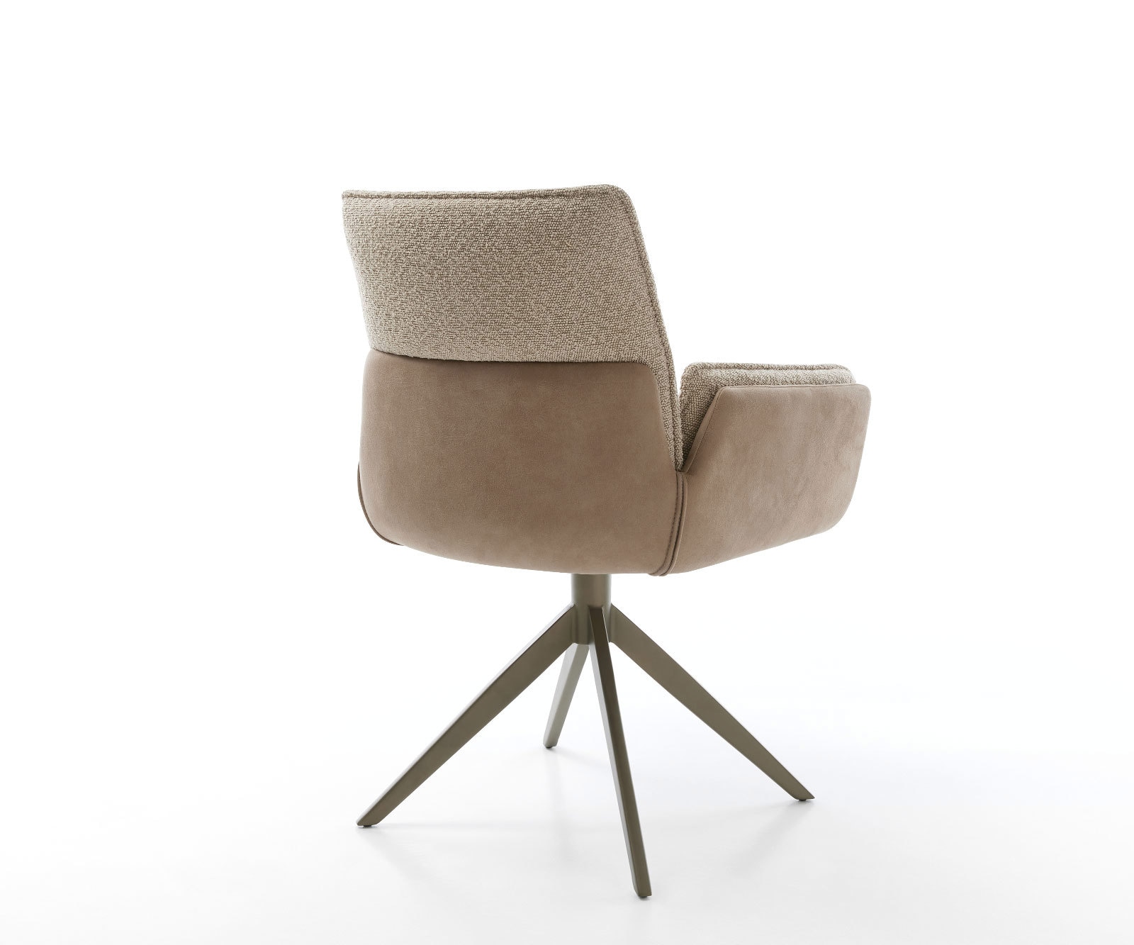 Draaistoel Nela-Flex materiaalmix mud kruisframe breed afwerking met titanium 360° draaibaar 4 Draaistoel Nela-Flex materiaalmix mud kruisframe breed afwerking met titanium 360° draaibaar 4