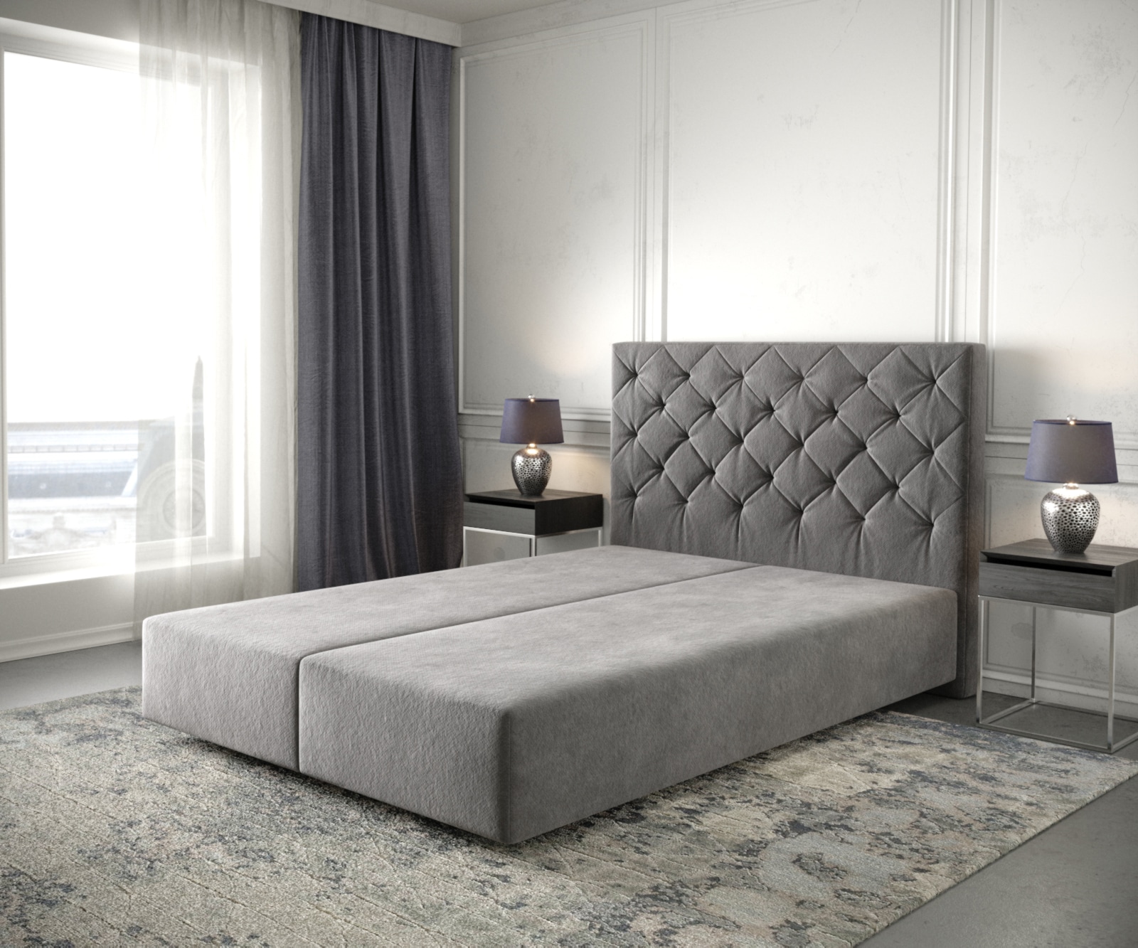 Boxspringframe Dream-Great 160x200 cm Microvezel Taupe Boxspringframe Dream-Great 160x200 cm Microvezel Taupe