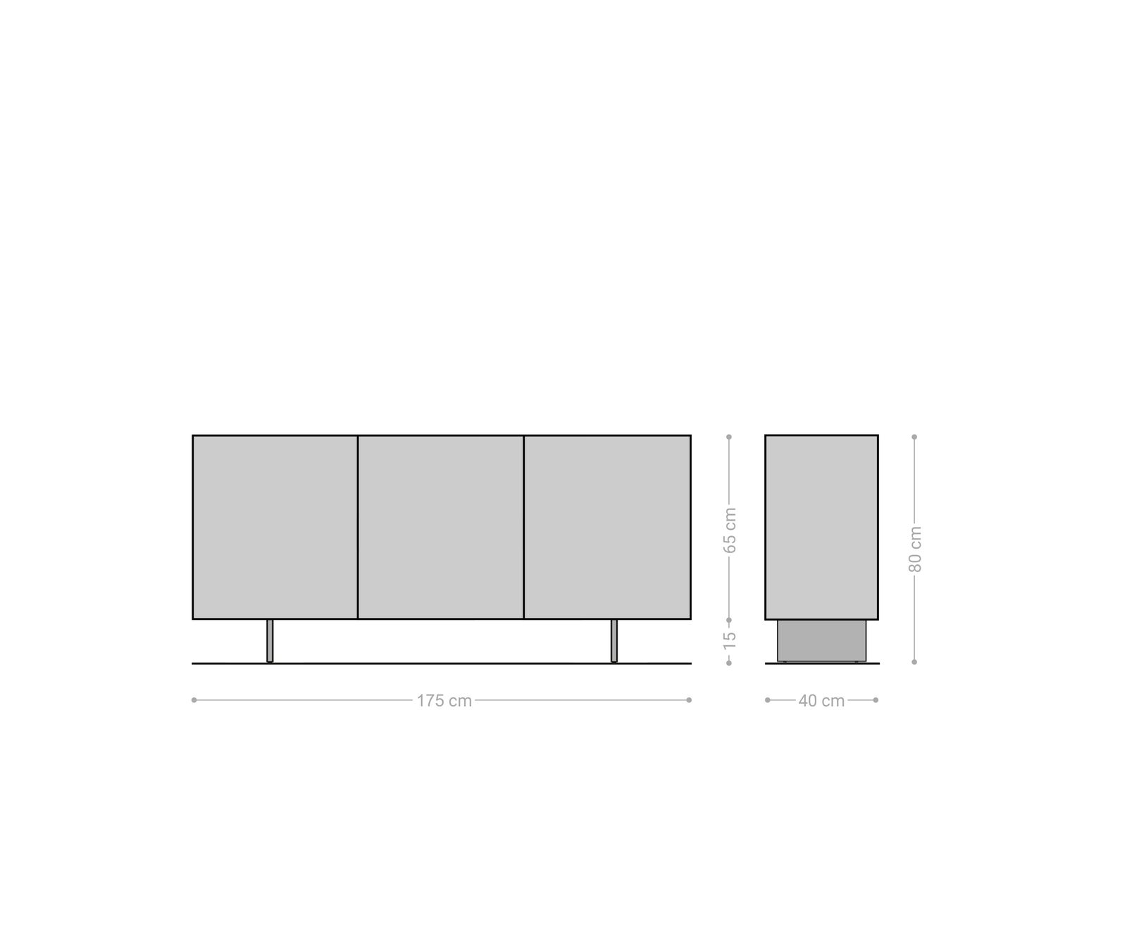 Dressoir Puzzle 175 cm eiken natuur 3 deurs onderstel zwevend metaal zwart 6 Dressoir Puzzle 175 cm eiken natuur 3 deurs onderstel zwevend metaal zwart 6