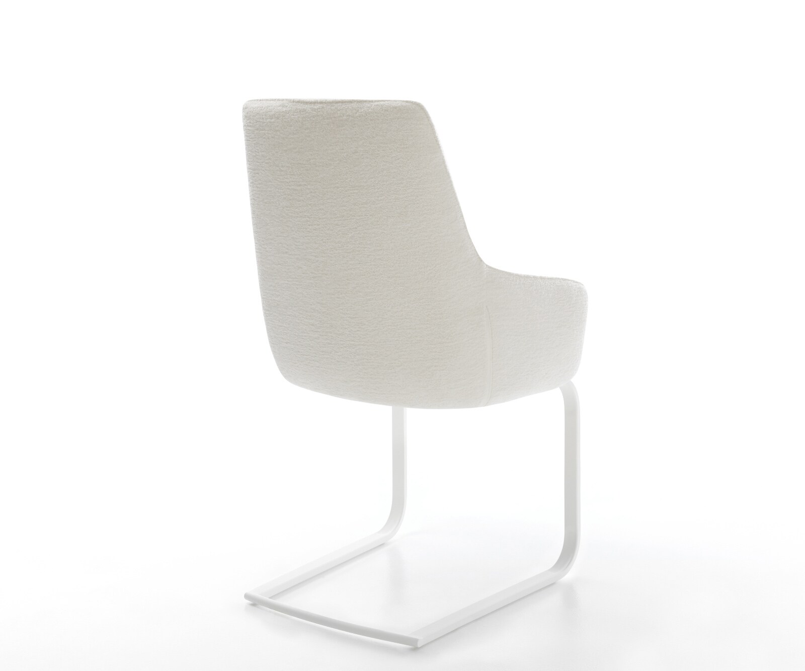 Sledemodel Zelia-Flex met armleuning bouclé zacht beige sledemodel vlak wit pocketveer kern 4