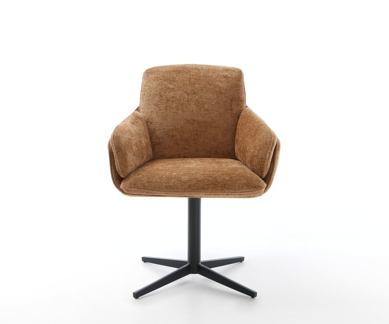 Draaistoel Luan-Flex met armleuning chenille Roest kruispoot zwart 360° draaibaar 1 Draaistoel Luan-Flex met armleuning chenille Roest kruispoot zwart 360° draaibaar 1