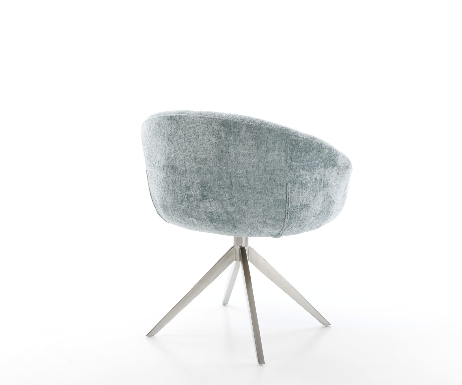 Draaistoel Vinka-Flex met armleuning chenille pastelblauw kruisframe breed roestvrij staal 360° draaibaar rocker-functie pocketveer kern 4 Draaistoel Vinka-Flex met armleuning chenille pastelblauw kruisframe breed roestvrij staal 360° draaibaar rocker-functie pocketveer kern 4