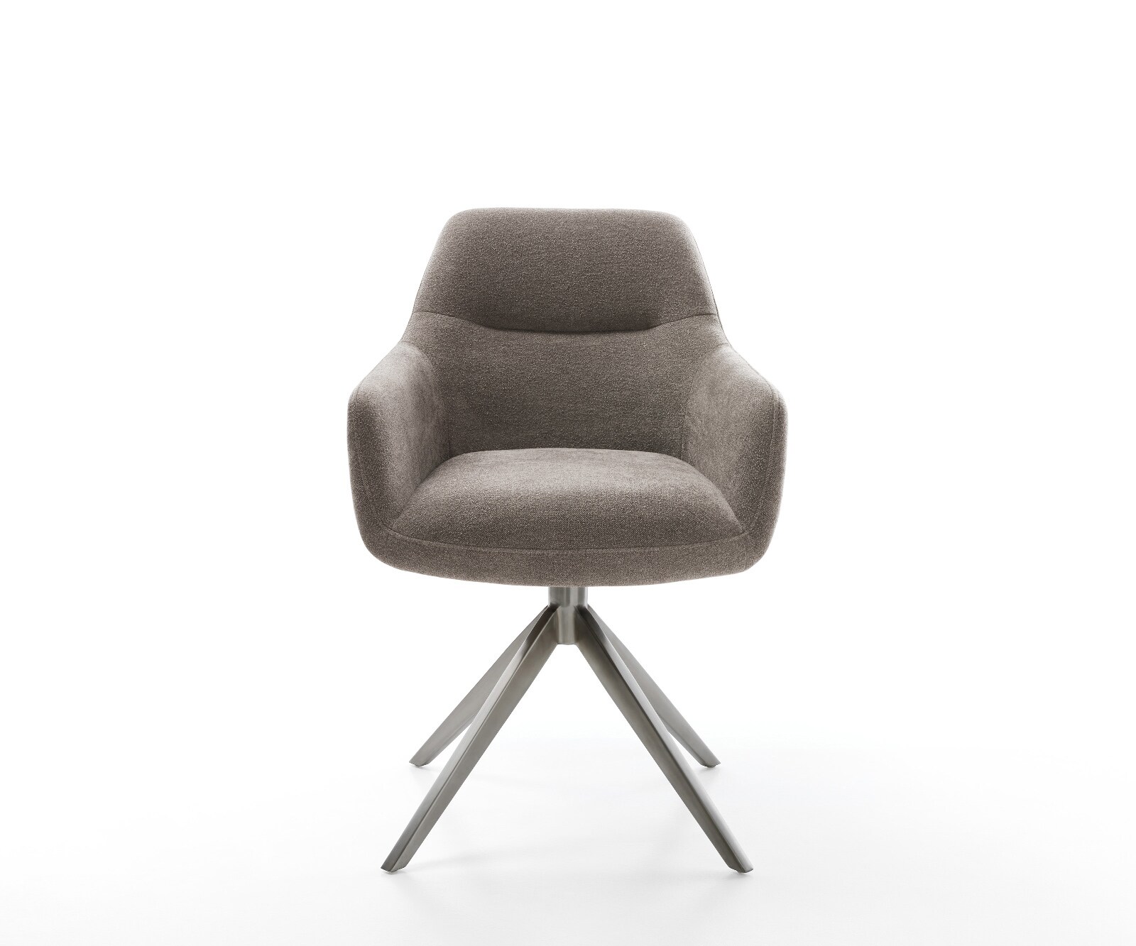 Draaistoel Pejo-Flex zachte stof met structuur taupe kruisframe breed grafiet 360° draaibaar rocker-functie pocketveer kern 1