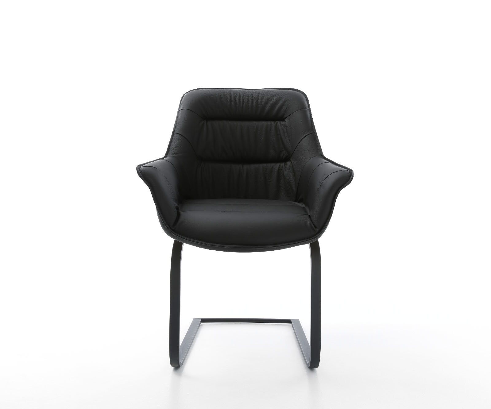 Sledemodel Kaira-Flex echt leer zwart sledemodel vlak zwart 2