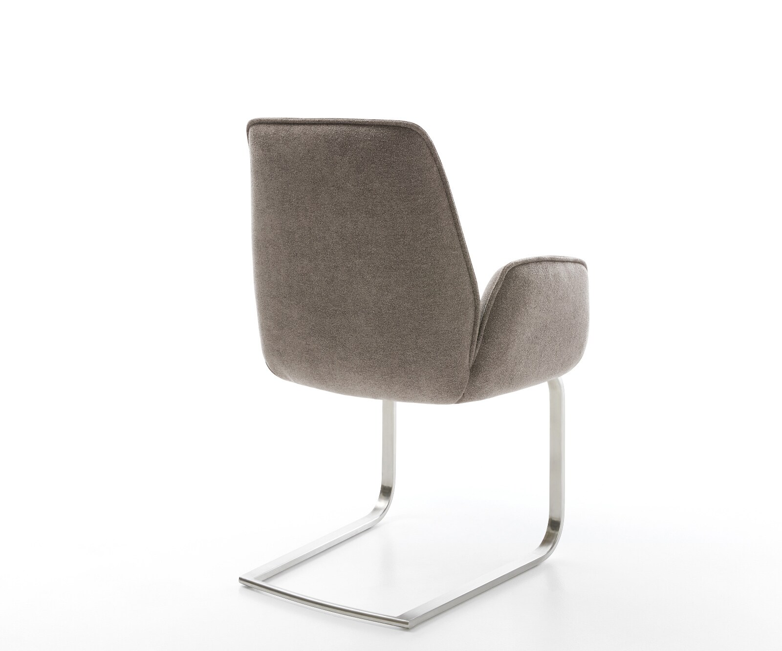 Sledemodel Zoa-Flex zachte stof met structuur taupe sledemodel vlak roestvrij staal pocketveer kern 4