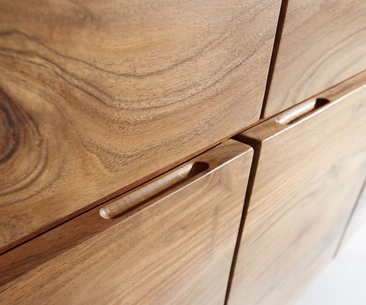 Dressoir Live-Edge 147 cm acacia natuur 3 deuren 3 laden 5