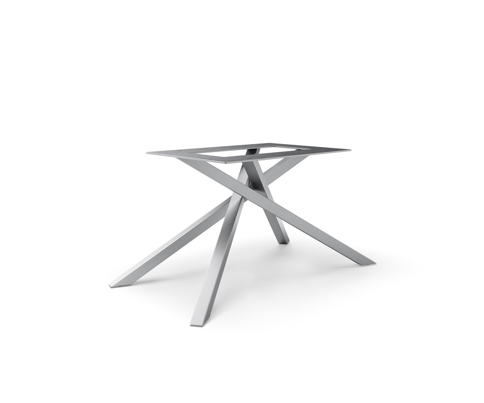 Kruisframe Rechthoekig metaal Zilver voor tafelbladen vanaf 200 cm Kruisframe Rechthoekig metaal Zilver voor tafelbladen vanaf 200 cm