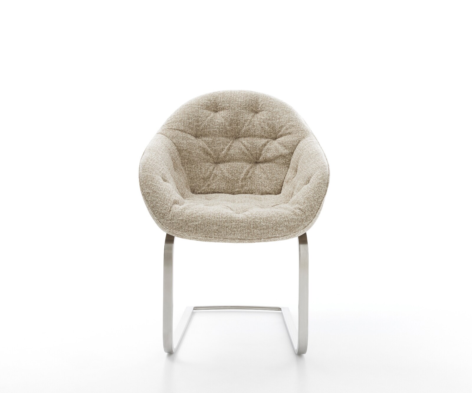 Sledemodel Gaio-Flex geweven stof beige sledemodel vlak roestvrij staal 1