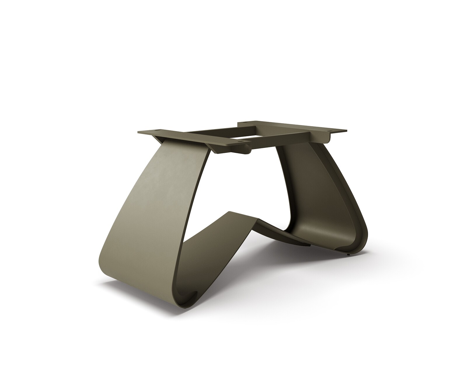 W-frame met metaaleffect titanium voor verlengbare tafels van 180-300 cm