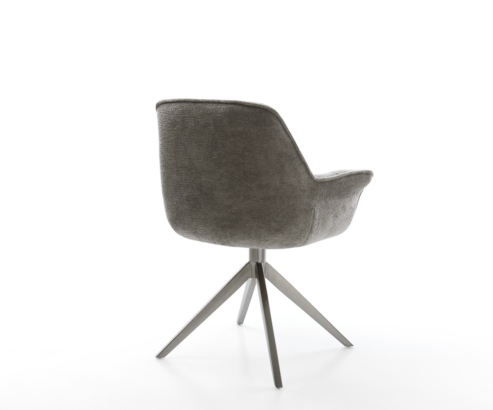 Draaistoel Kaira-Flex bouclé zacht mud kruisframe breed grafiet 360° draaibaar rocker-functie 5