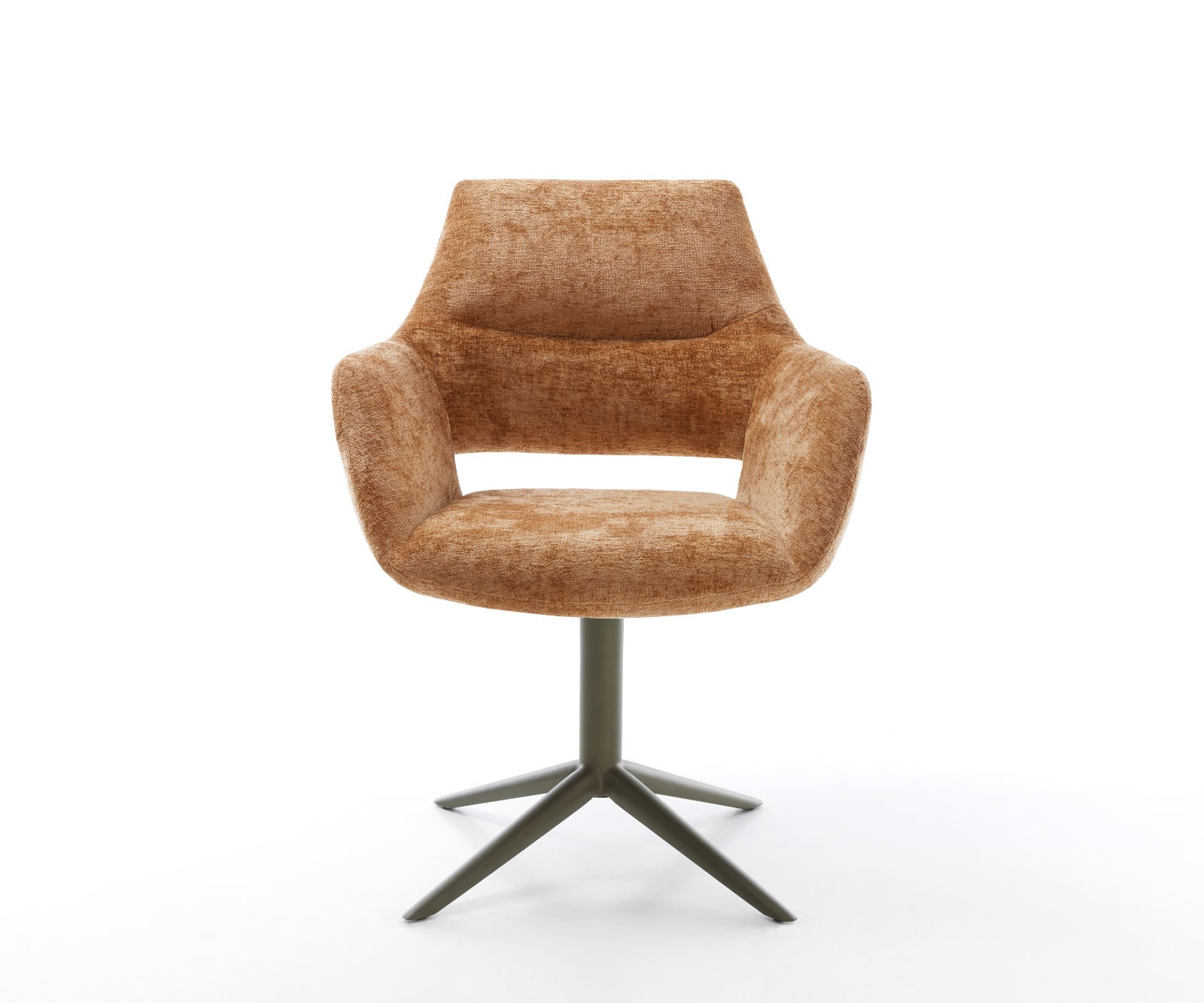 Draaistoel Yago-Flex met armleuning chenille Roest kruispoot afwerking met titanium 360° draaibaar rocker-functie pocketveer kern 1 Draaistoel Yago-Flex met armleuning chenille Roest kruispoot afwerking met titanium 360° draaibaar rocker-functie pocketveer kern 1