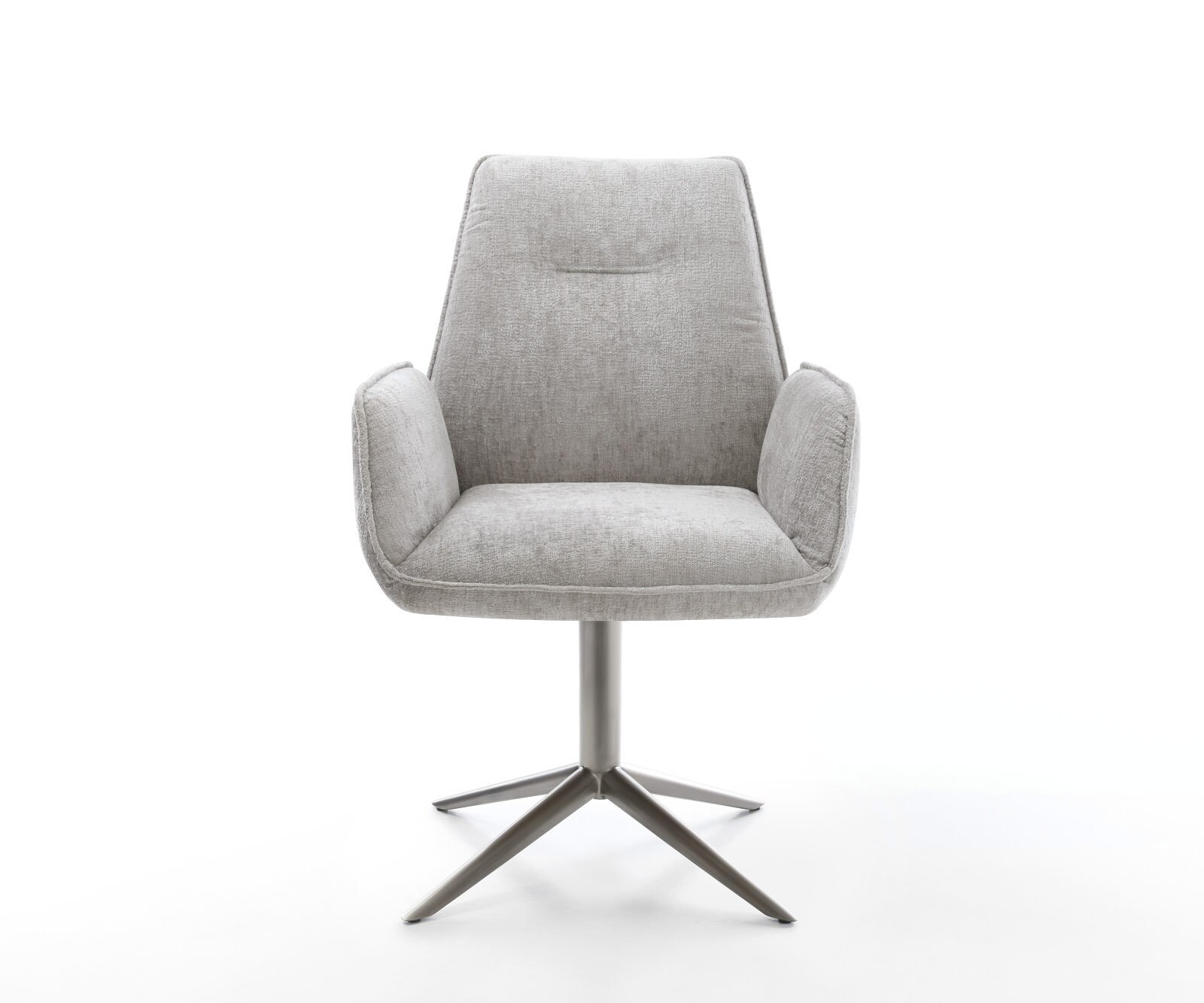 Draaistoel Zoa-Flex chenille zilver grijs kruispoot grafiet 360° draaibaar rocker-functie pocketveer kern 2