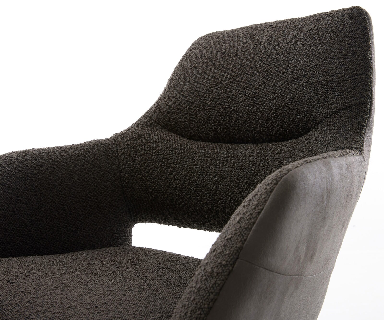Draaistoel Yago-Flex met armleuning materiaalmix zwart kruispoot roestvrij staal 360° draaibaar rocker-functie pocketveer kern 4