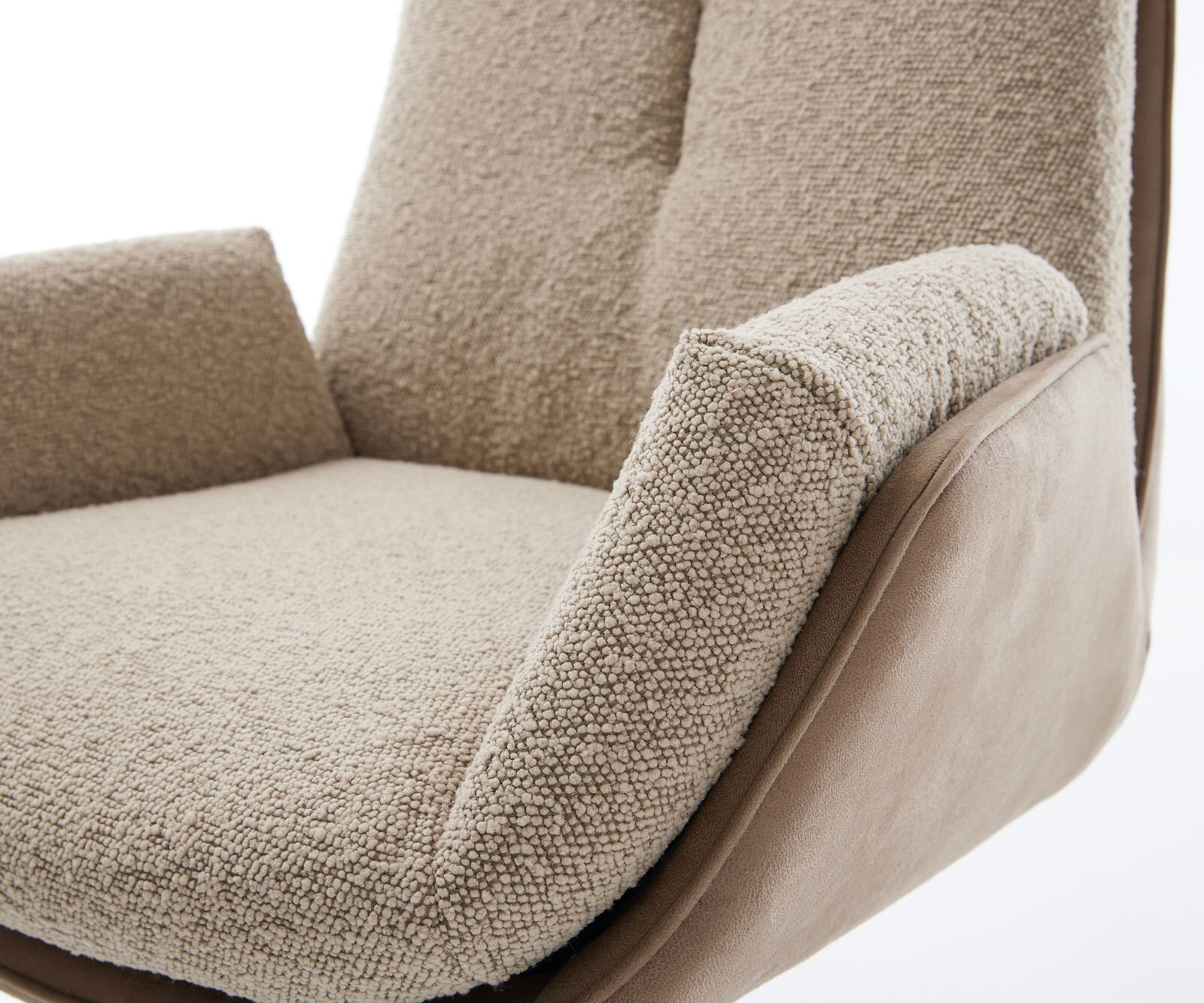 Draaistoel Clea-Flex microvelours mud vintage kruisframe breed roestvrij staal 360° draaibaar rocker-functie 3