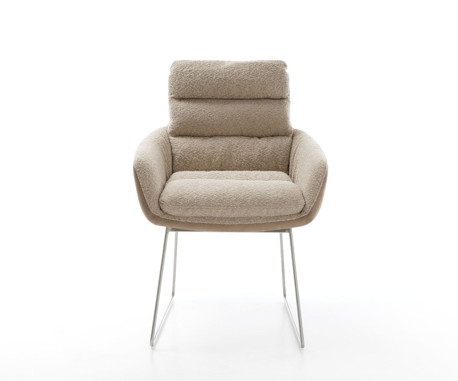 Eetkamerstoel Abelia-Flex met armleuning materiaalmix mud slipframe roestvrij staal 1 Eetkamerstoel Abelia-Flex met armleuning materiaalmix mud slipframe roestvrij staal 1