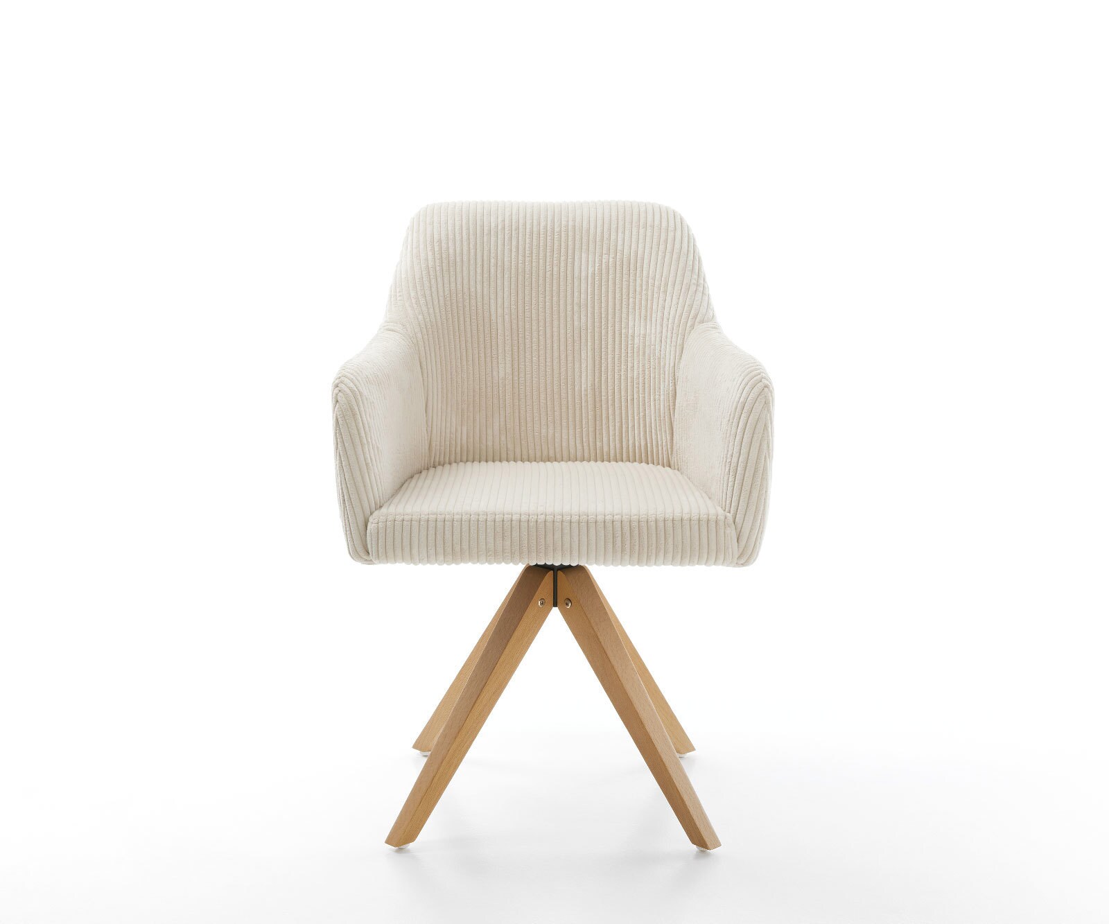 Eetkamerstoel Greg-Flex koord beige houten frame hoekig natuur pocketveer kern 1