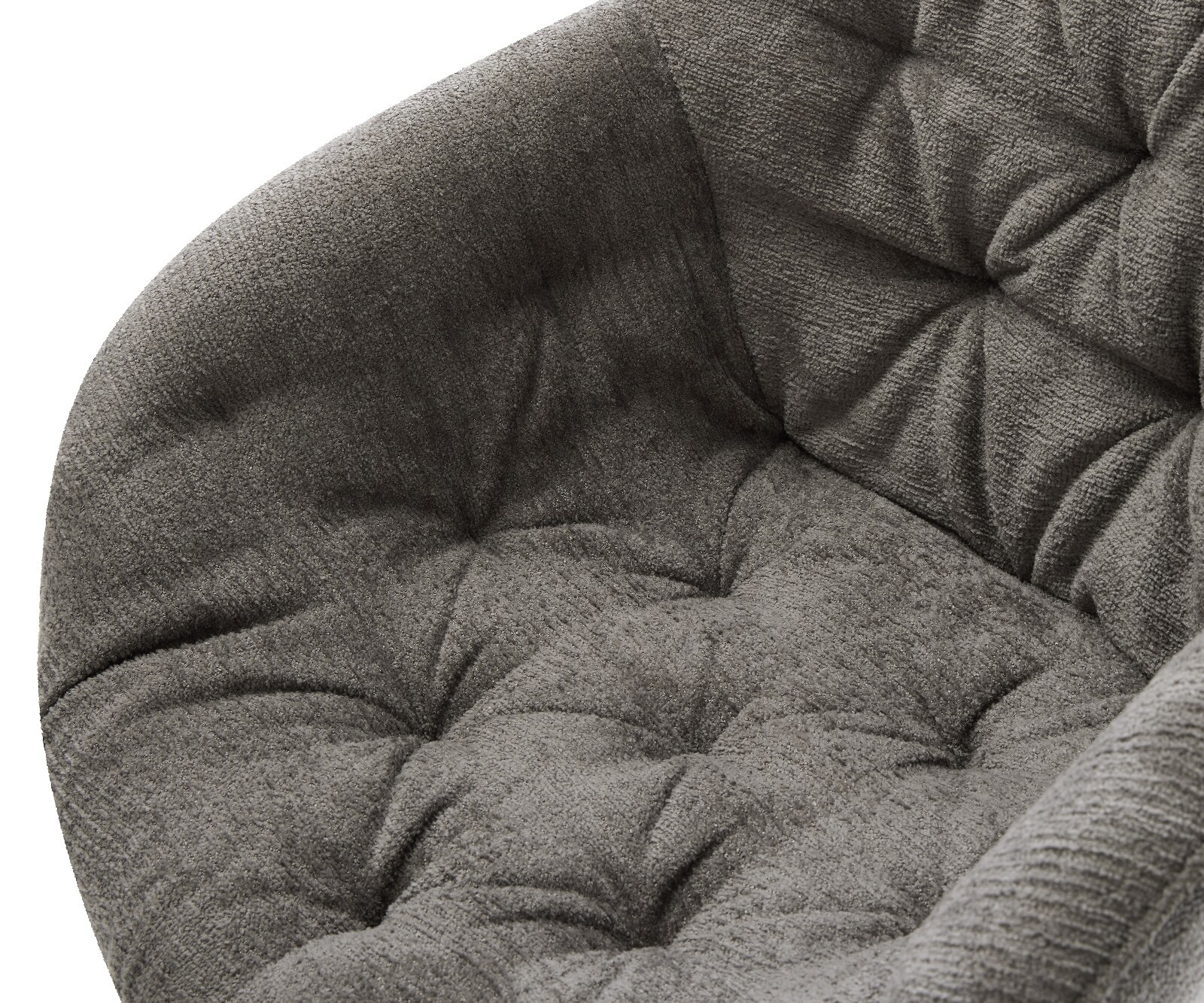 Draaistoel Gaio-Flex bouclé zacht mud kruisframe breed wit 360° draaibaar rocker-functie 4