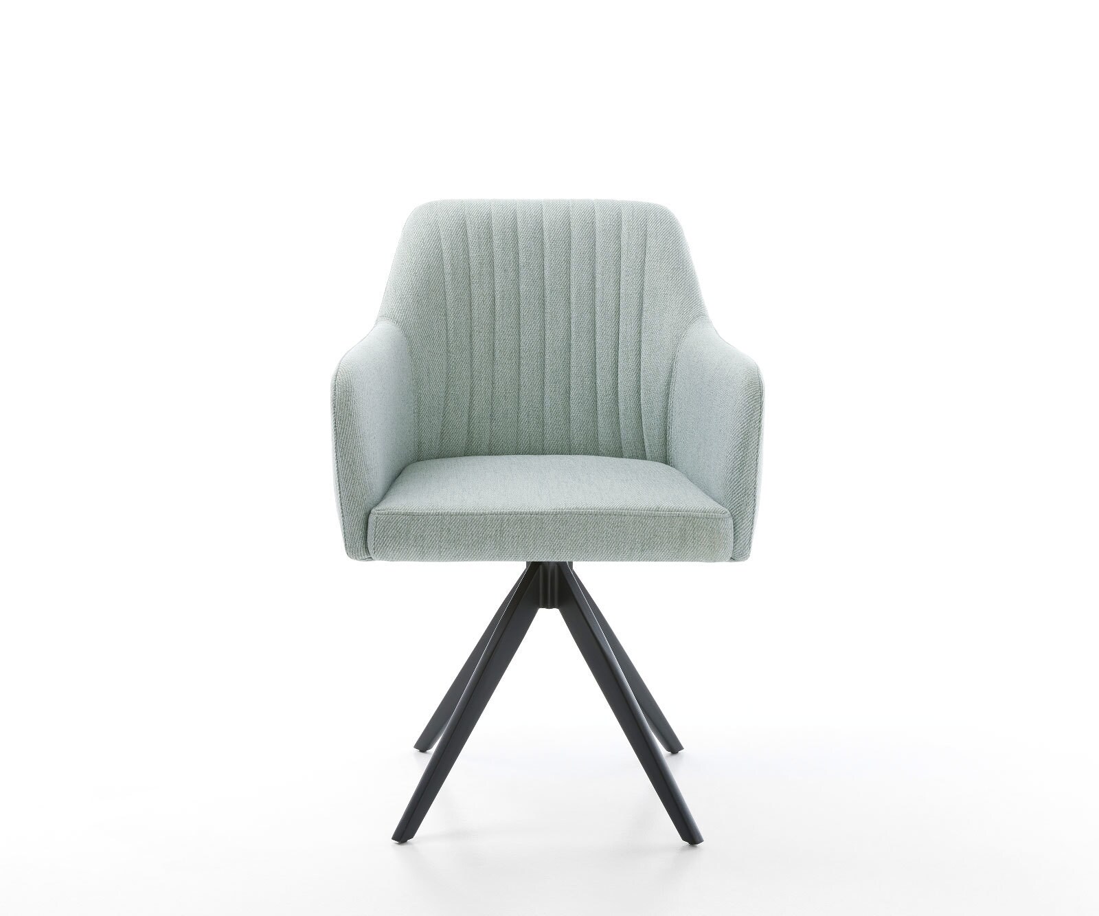 Eetkamerstoel Greg-Flex stripes mint kruisframe hoekig zwart 1