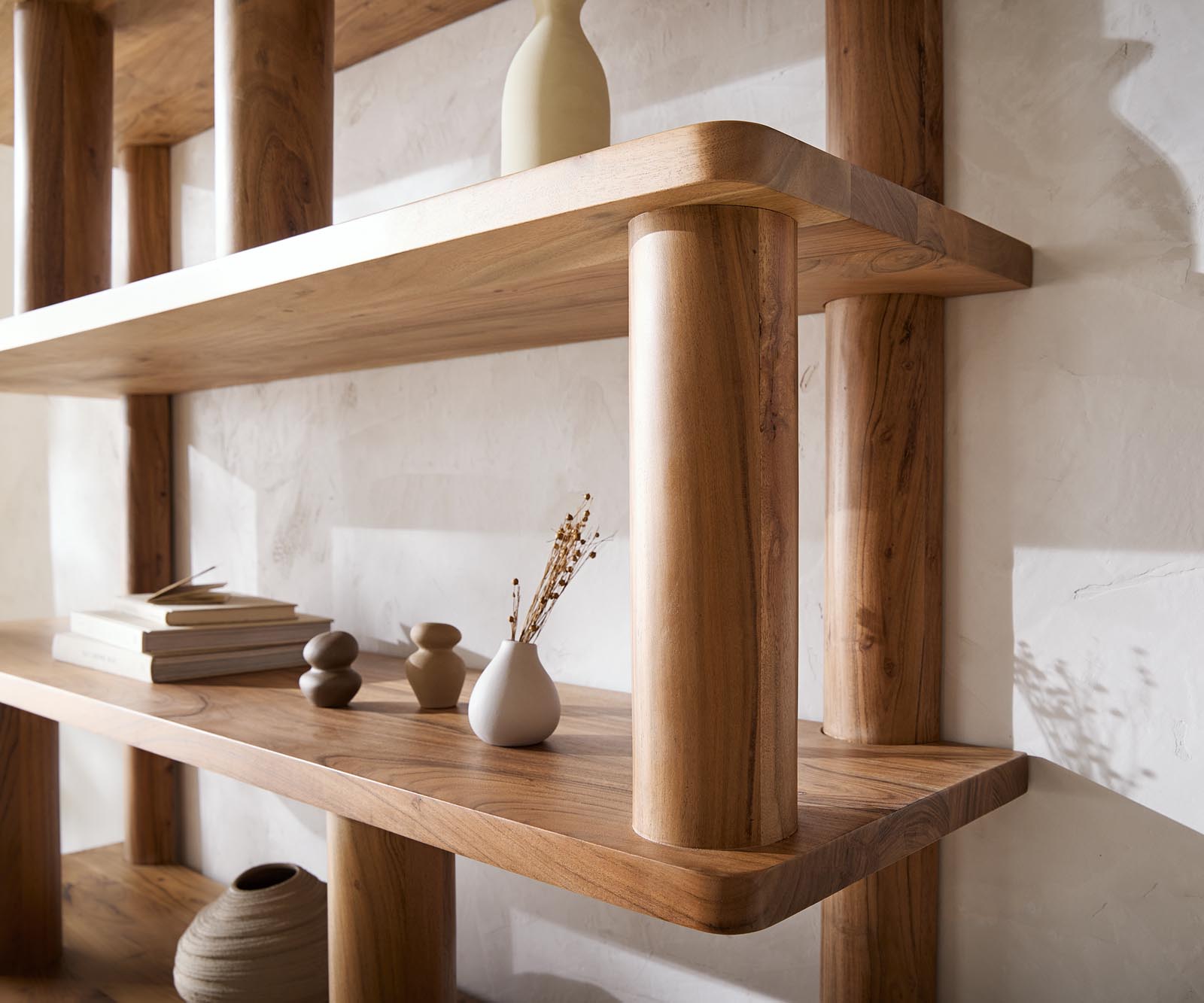 Staande kast Accra 170x190 cm Acacia Natuur 8 compartimenten 4 Staande kast Accra 170x190 cm Acacia Natuur 8 compartimenten 4