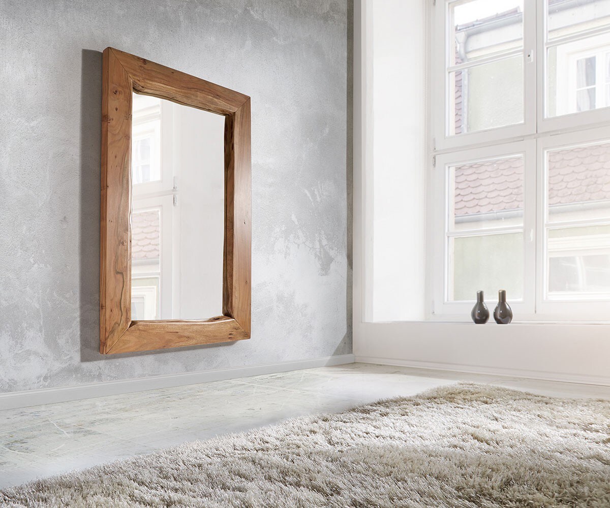 Wandspiegel Live-Edge 135x85 cm acacia natuur boomrand