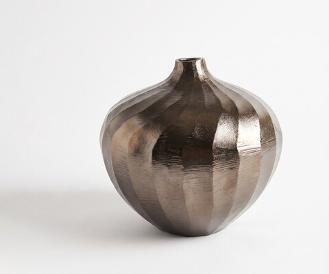 Vaas Torvia B20 x D20 x H19 cm Aluminium Mokka Bronze Handgemaakt