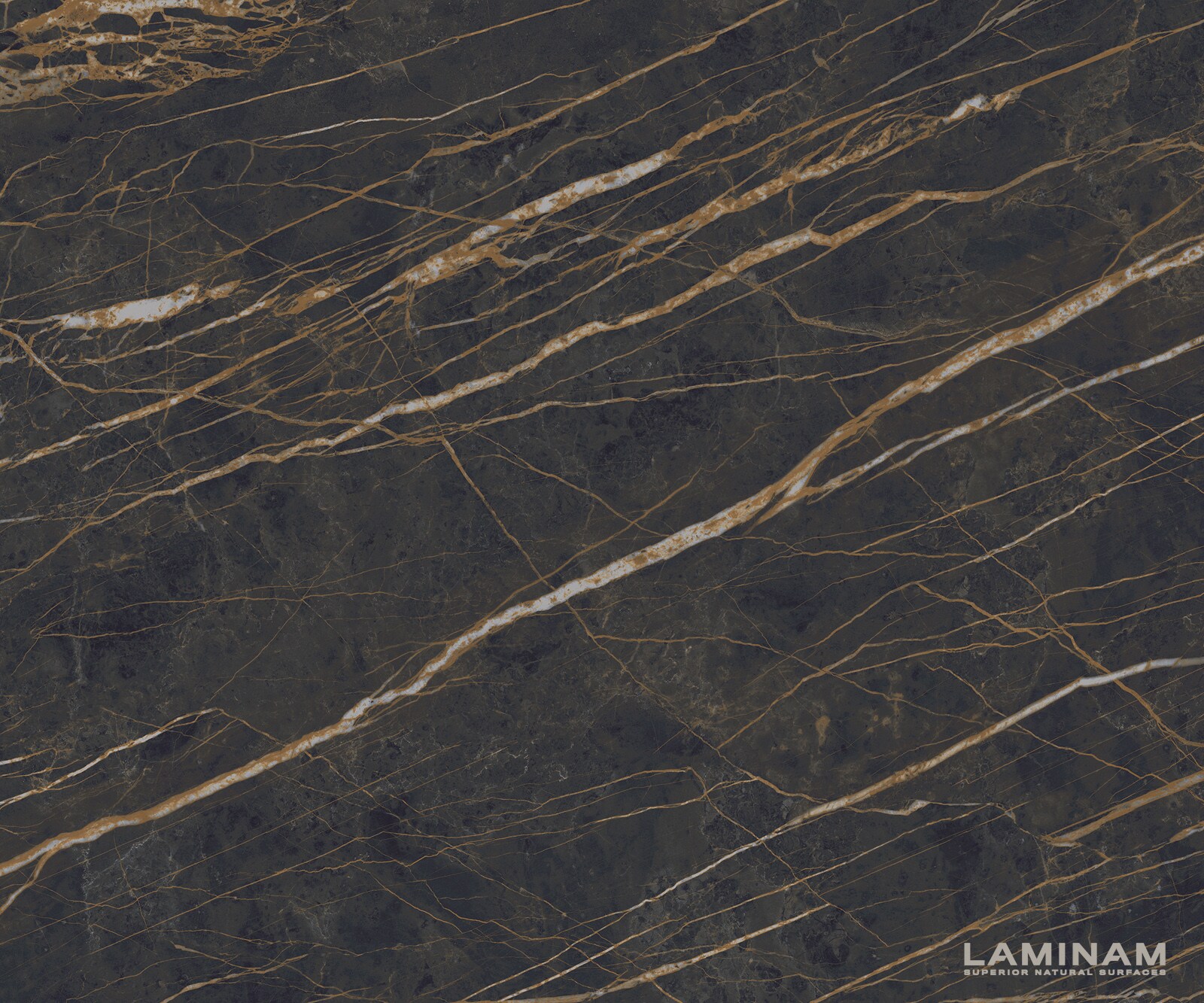 Eetkamertafel Edge 300x100 keramiek Laminam®Noir Desir bruin Estelar rond  roestvrij staal 2