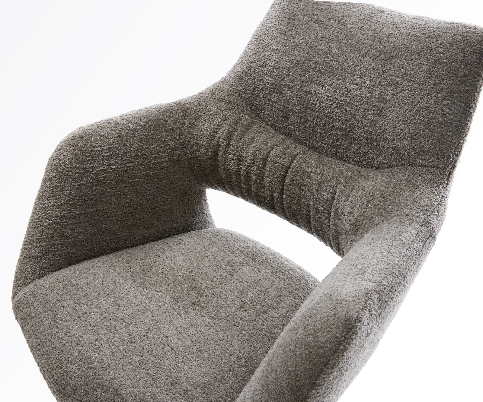 Barstoel Yago-Flex Bouclé zacht Mud Draaivoet in hoogte verstelbaar Titaankleurig Titaankleurig Pocketvering 4