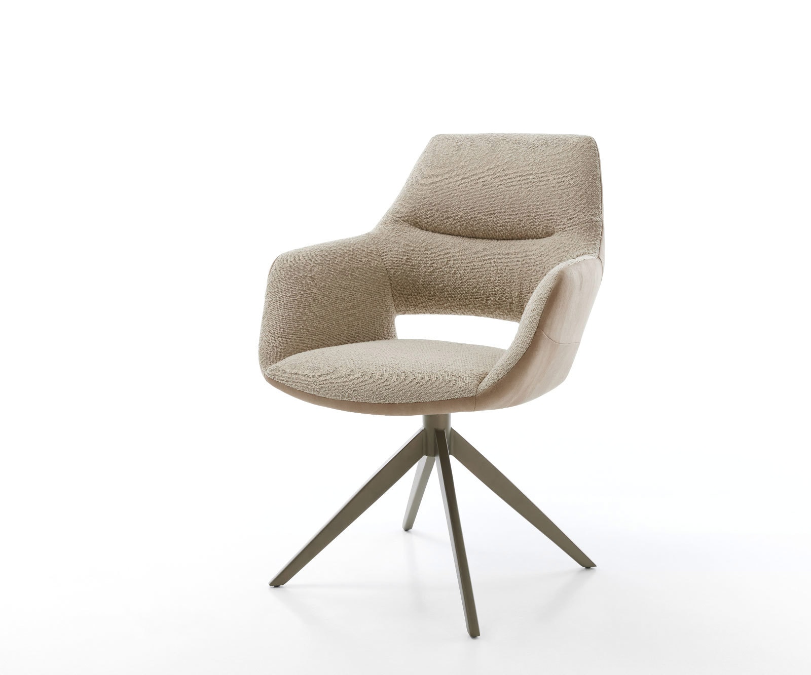 Draaistoel Yago-Flex met armleuning materiaalmix mud kruisframe breed afwerking met titanium 360° draaibaar pocketveer kern Draaistoel Yago-Flex met armleuning materiaalmix mud kruisframe breed afwerking met titanium 360° draaibaar pocketveer kern