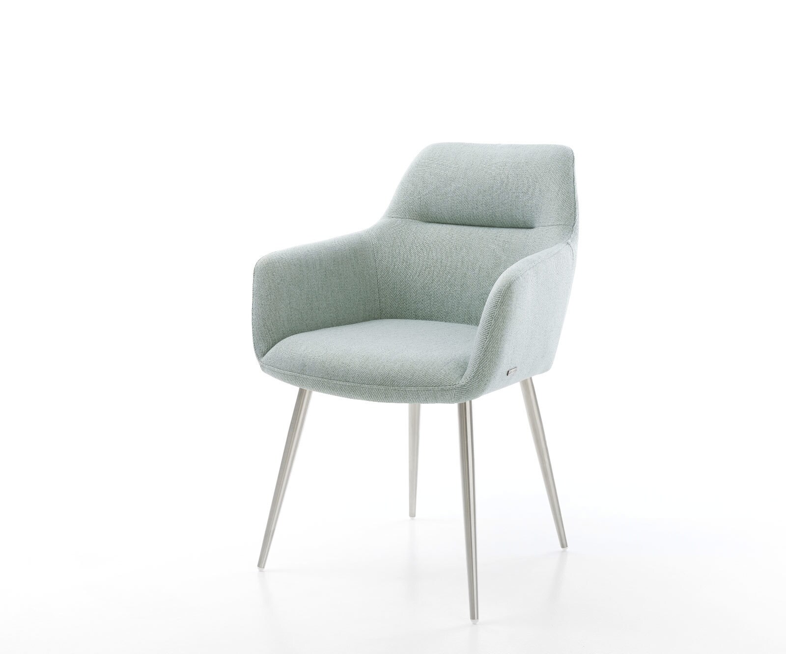 Eetkamerstoel Pejo-Flex stripes mint 4-poot conisch roestvrij staal pocketveer kern Eetkamerstoel Pejo-Flex stripes mint 4-poot conisch roestvrij staal pocketveer kern