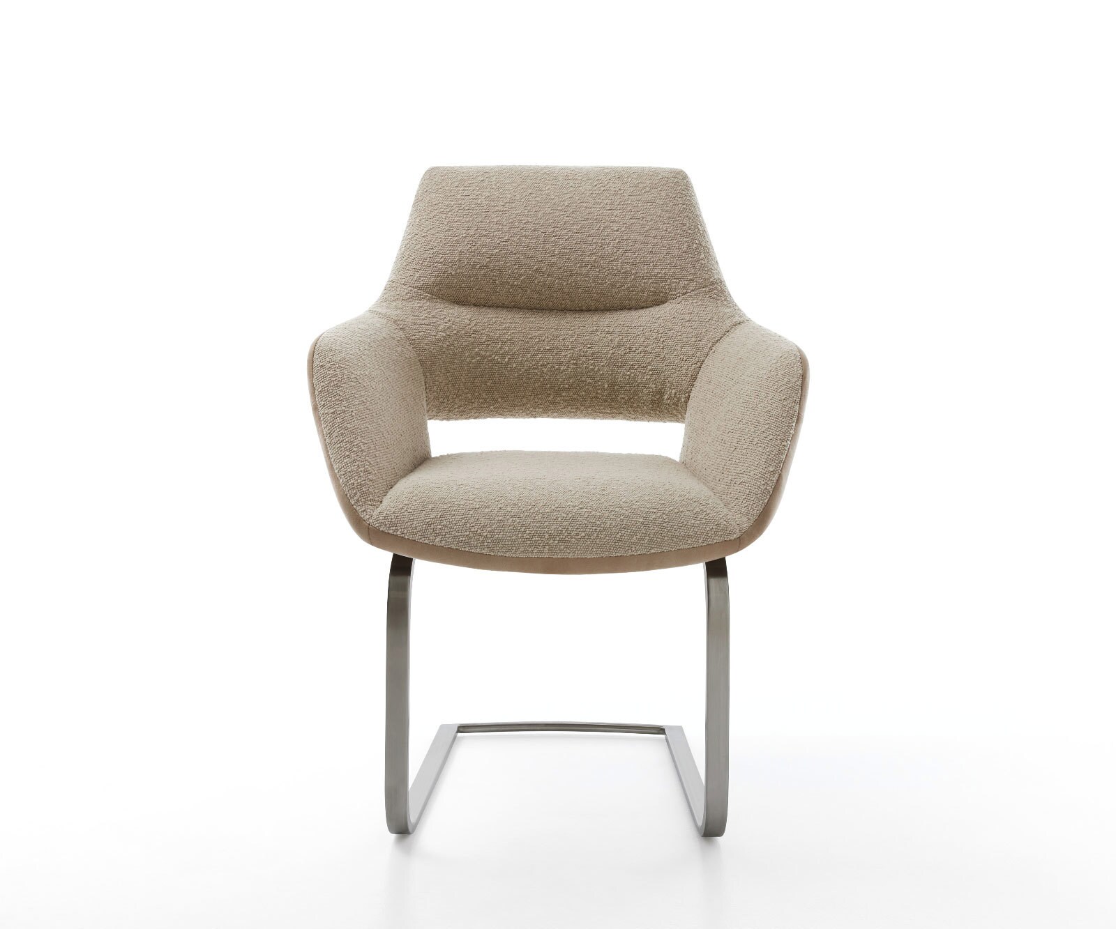 Sledemodel Yago-Flex met armleuning materiaalmix mud sledemodel vlak roestvrij staal pocketveer kern 1 Sledemodel Yago-Flex met armleuning materiaalmix mud sledemodel vlak roestvrij staal pocketveer kern 1