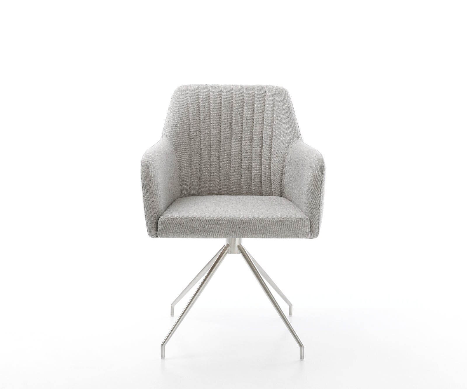 Eetkamerstoel Greg-Flex stripes lichtgrijs kruisframe conisch roestvrij staal pocketveer kern 1 Eetkamerstoel Greg-Flex stripes lichtgrijs kruisframe conisch roestvrij staal pocketveer kern 1