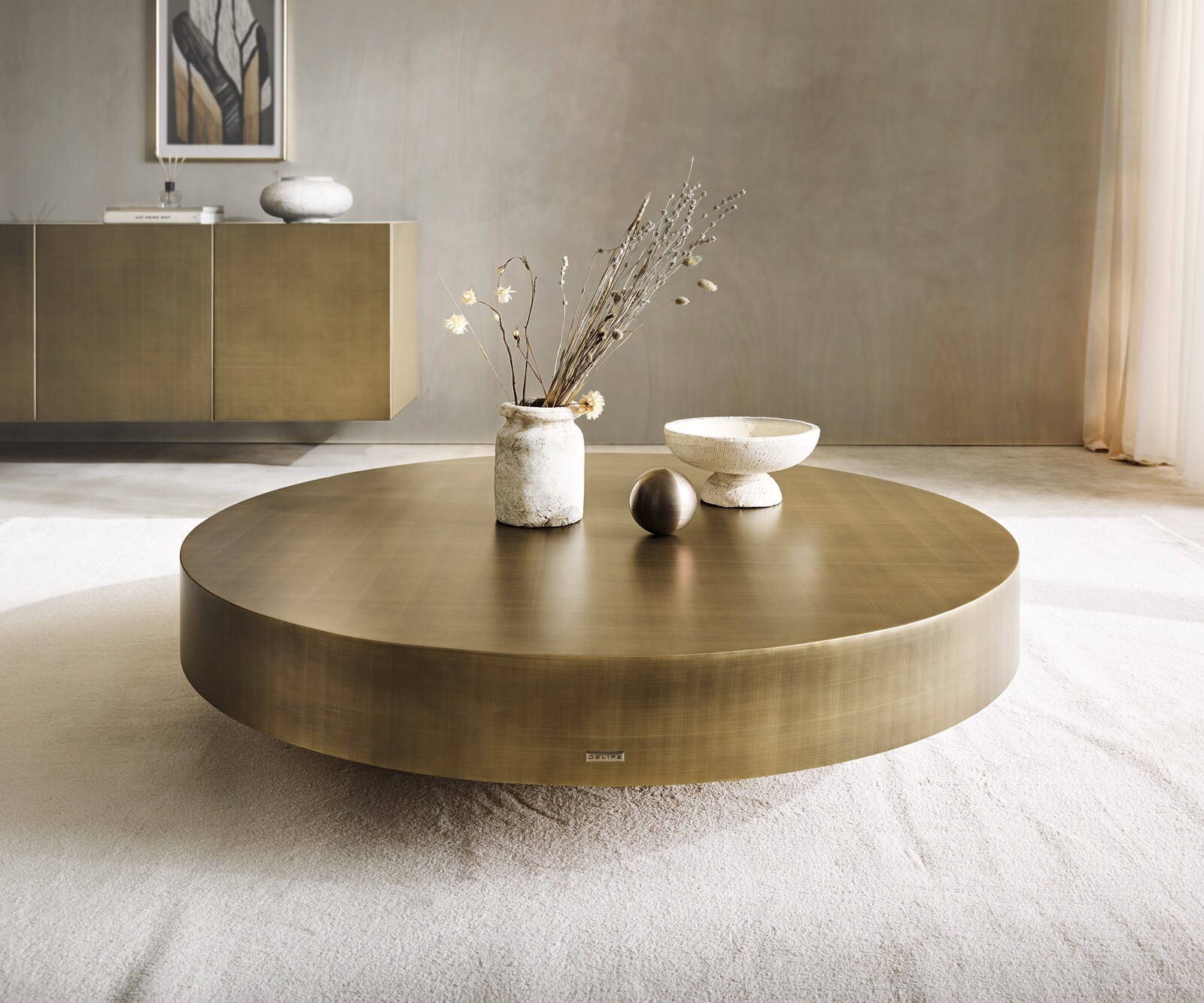 Salontafel Ryo 120x30 cm mezaal goud 3