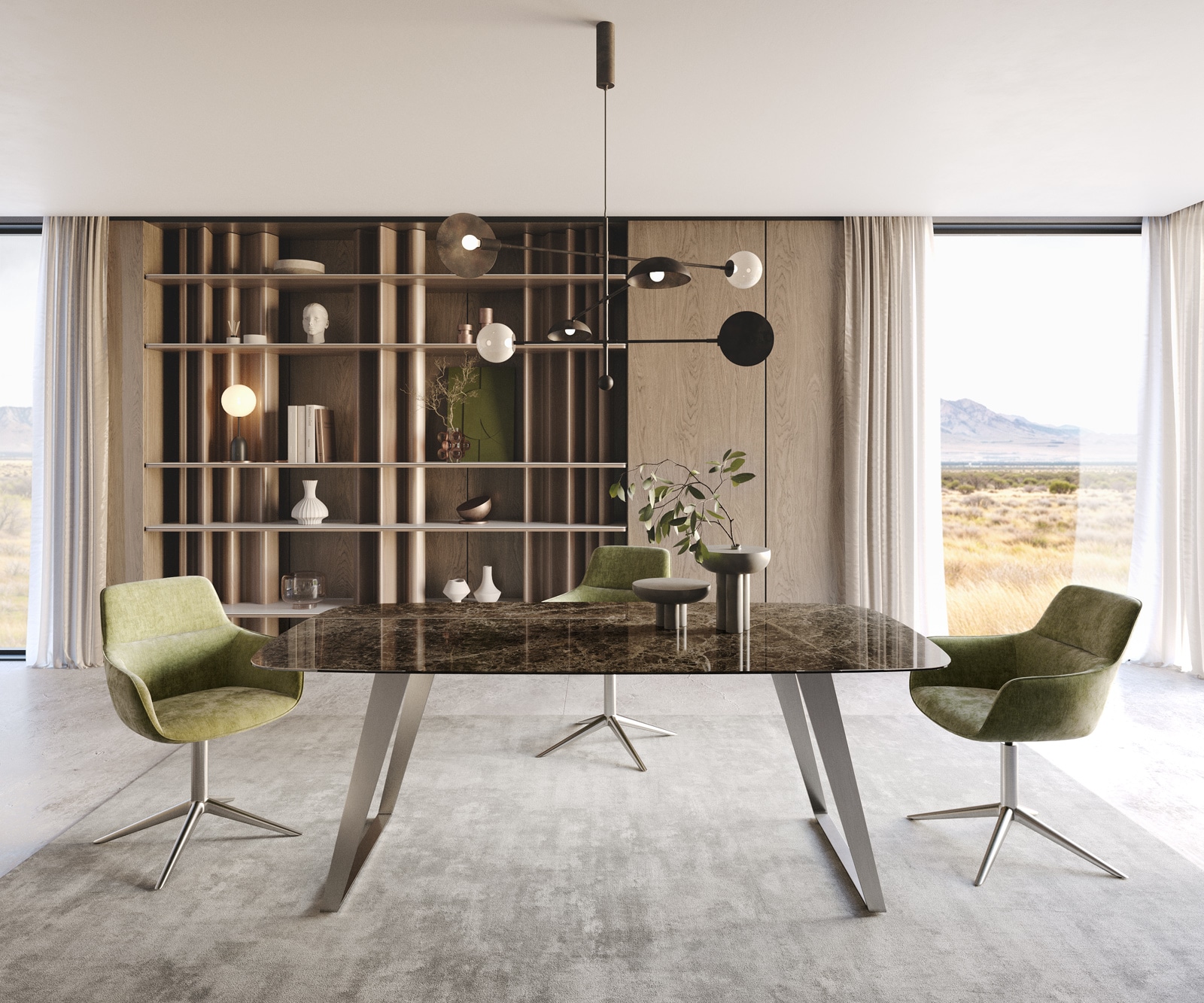 Eetkamertafel Edge Boot 200x100 Laminam® Emperador Extra Lucidato donkerbruin roestvrij staal schuin Eetkamertafel Edge Boot 200x100 Laminam® Emperador Extra Lucidato donkerbruin roestvrij staal schuin