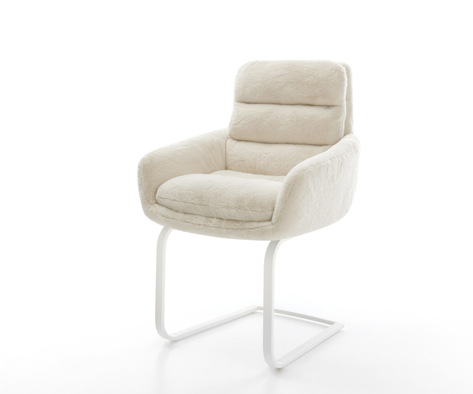 Sledemodel Abelia-Flex met armleuning pluchen crème-wit sledemodel vlak wit 1