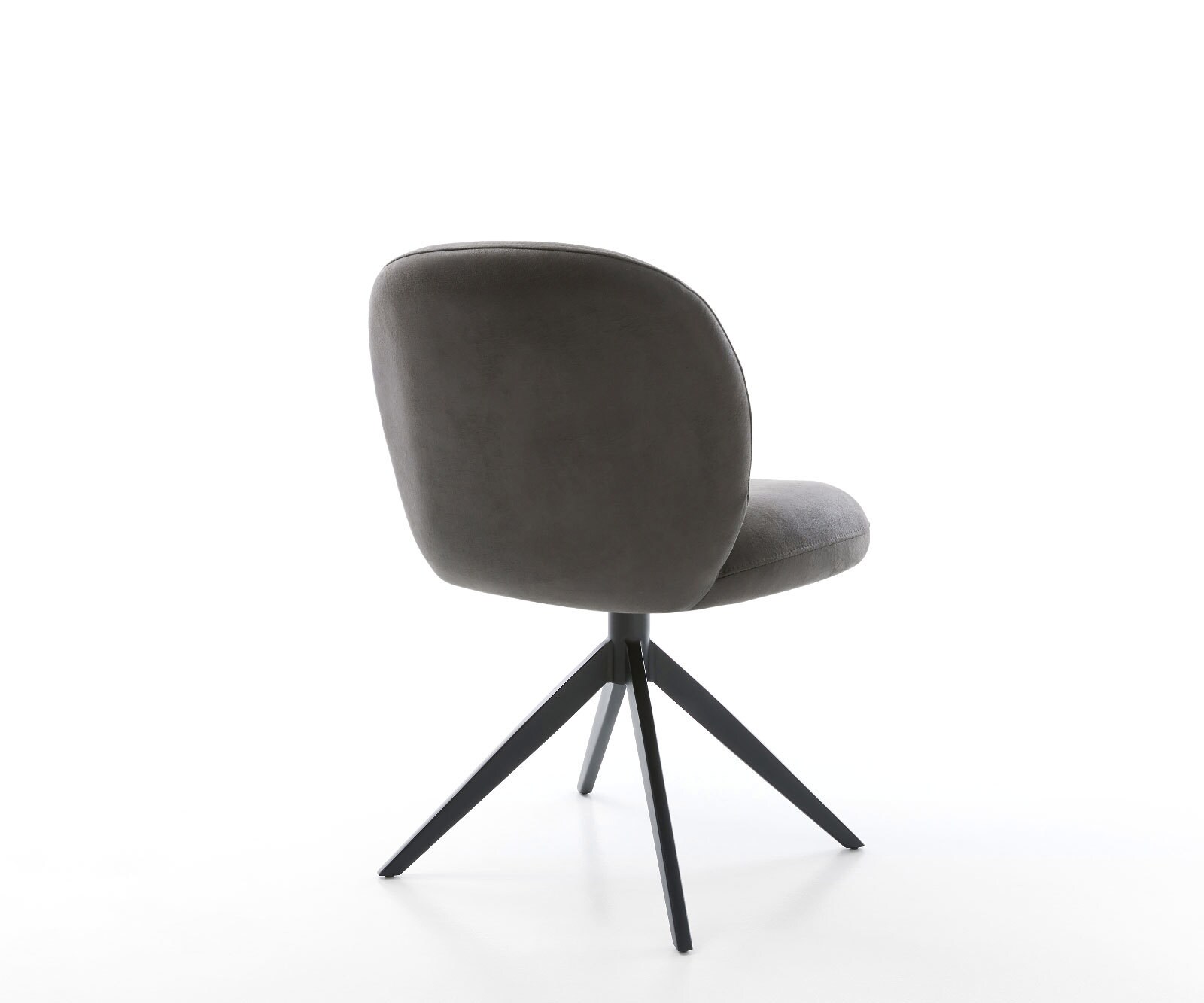 Draaistoel Nube-Flex microvelours antraciet vintage kruisframe breed zwart 360° draaibaar rocker-functie pocketveer kern 4