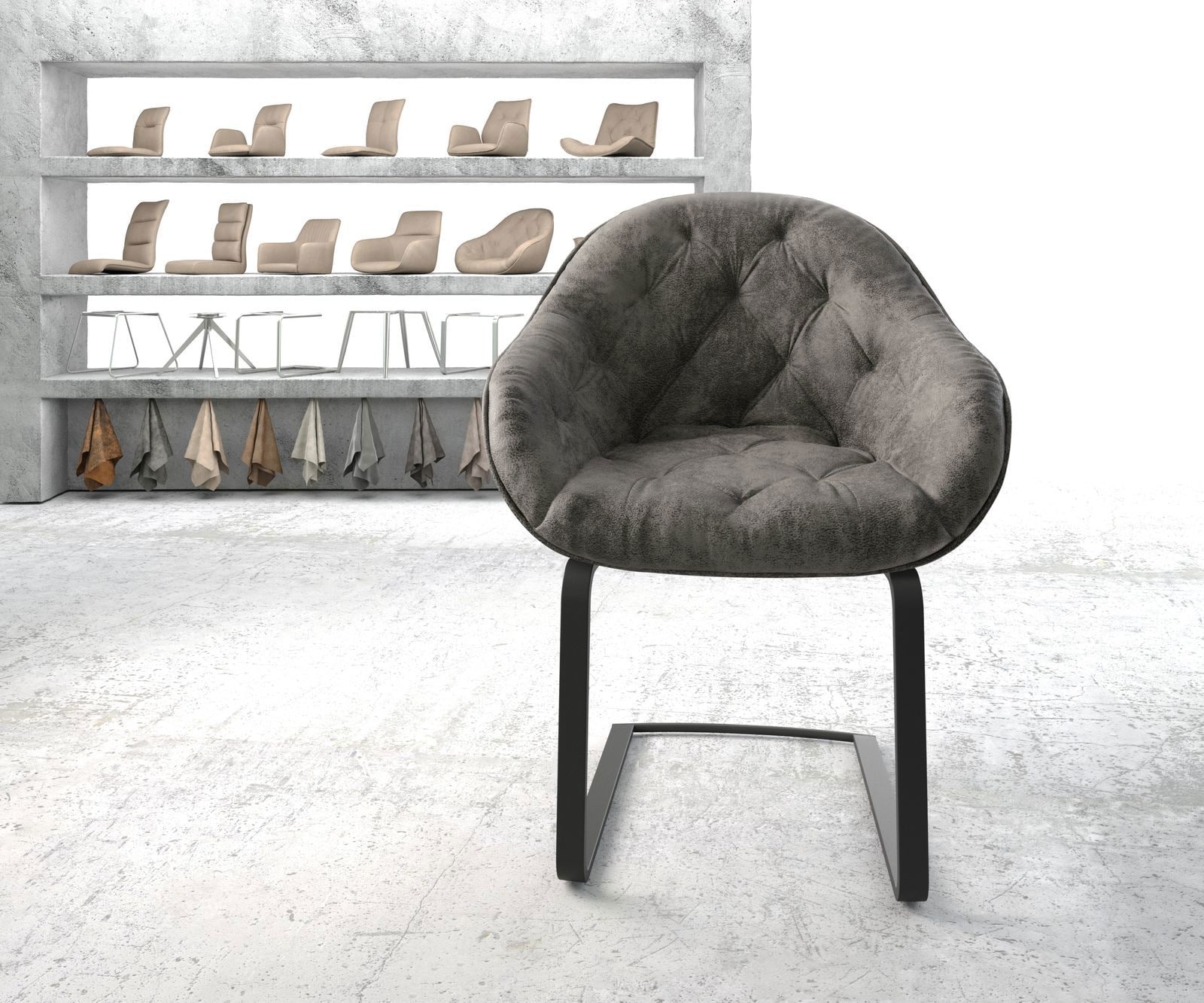 Sledemodel Gaio-Flex grijs antiek sledemodel vlak zwart 1 Sledemodel Gaio-Flex grijs antiek sledemodel vlak zwart 1