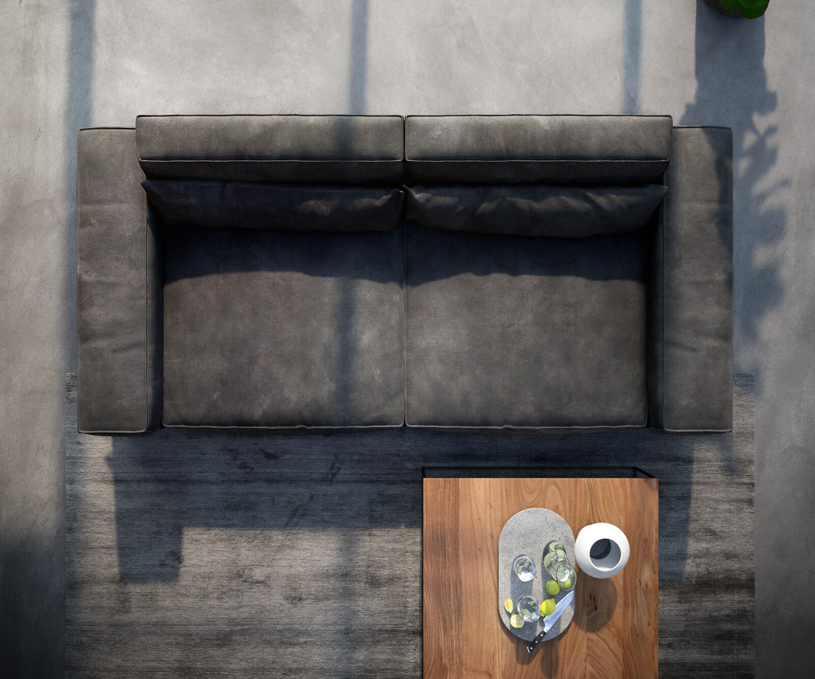 Grote bank Sirpio XL 270x130 cm kunstleer vintage antraciet 3 Grote bank Sirpio XL 270x130 cm kunstleer vintage antraciet 3