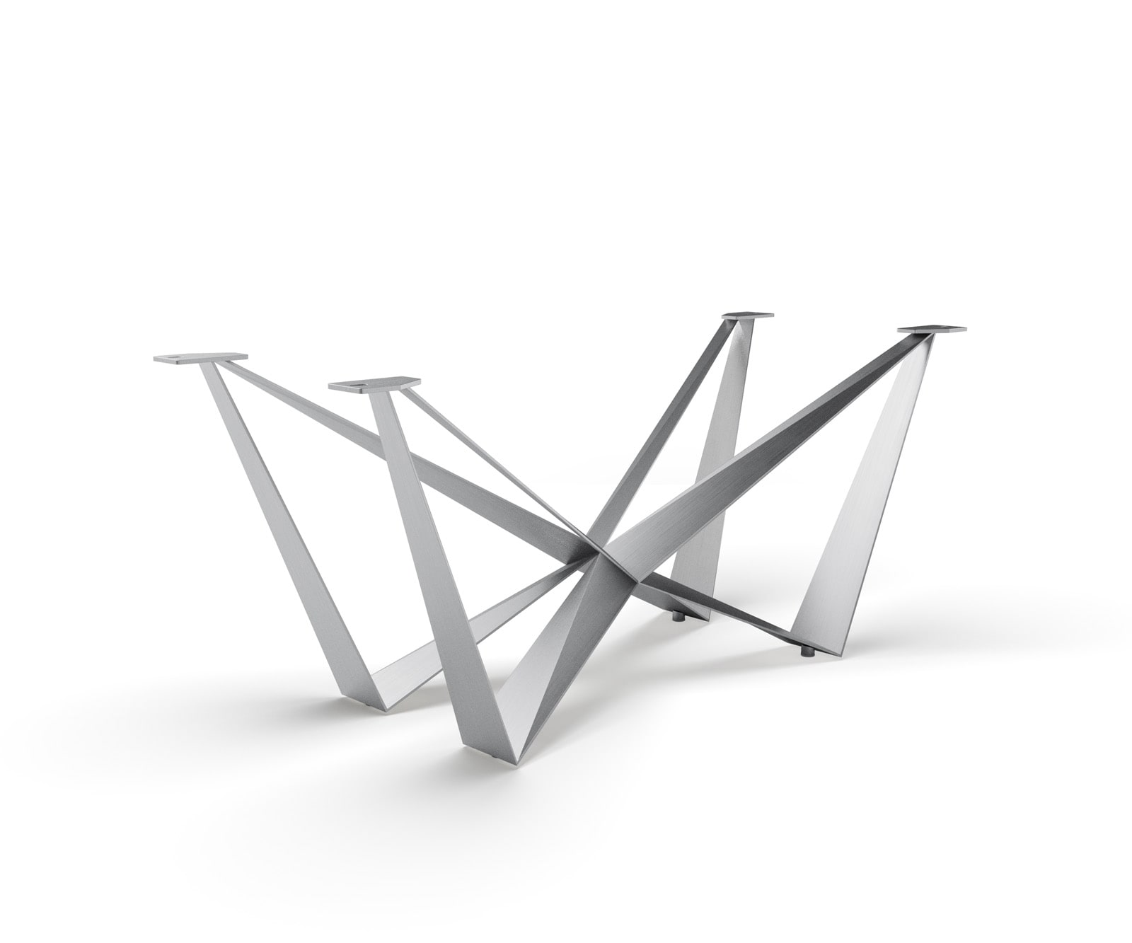 Tafelonderstel Spider roestvrij staal zilver voor tafelbladen vanaf 200 cm Tafelonderstel Spider roestvrij staal zilver voor tafelbladen vanaf 200 cm