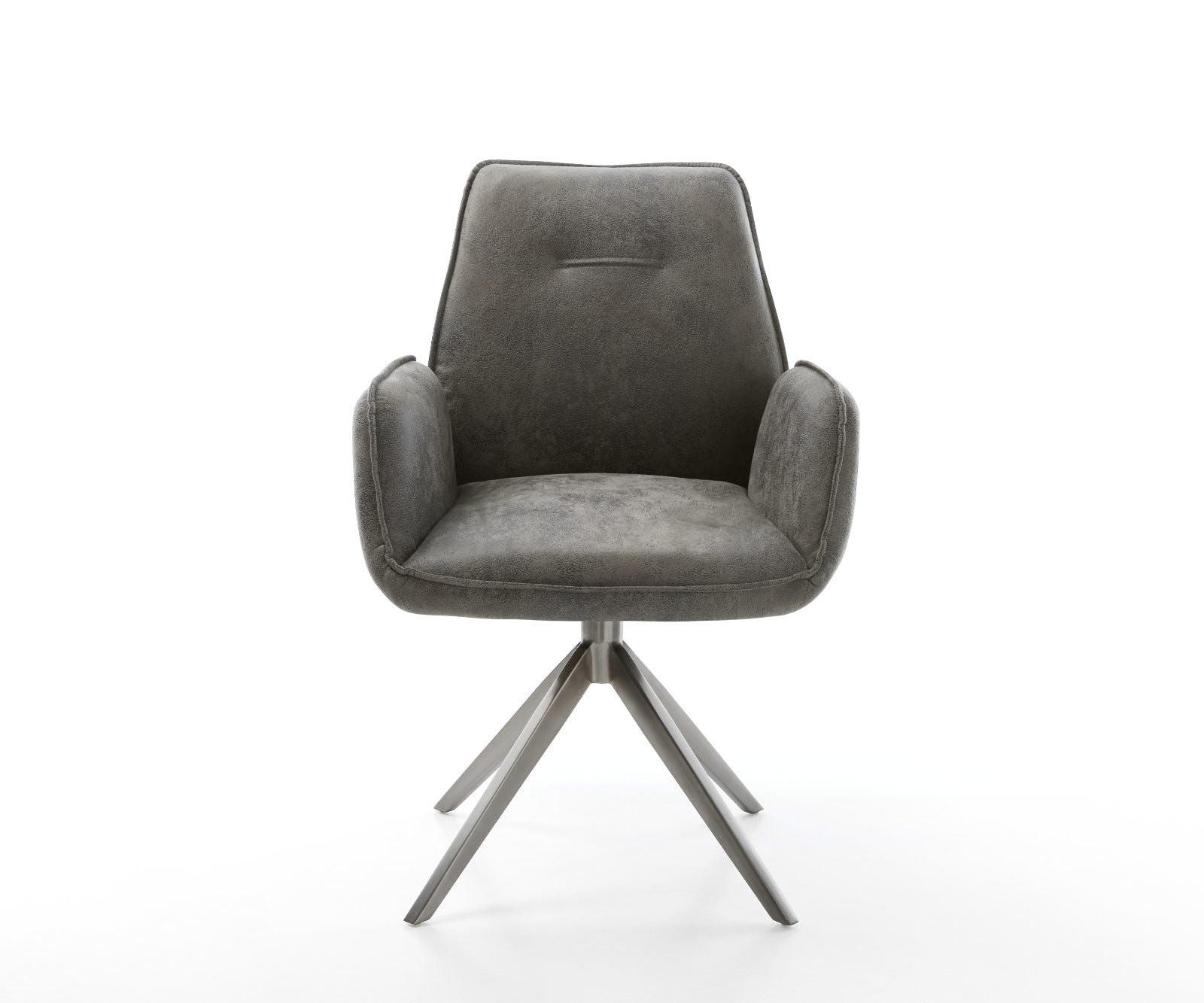 Draaistoel Zoa-Flex microvelours grijs antiek kruisframe breed grafiet 360° draaibaar rocker-functie pocketveer kern 1 Draaistoel Zoa-Flex microvelours grijs antiek kruisframe breed grafiet 360° draaibaar rocker-functie pocketveer kern 1