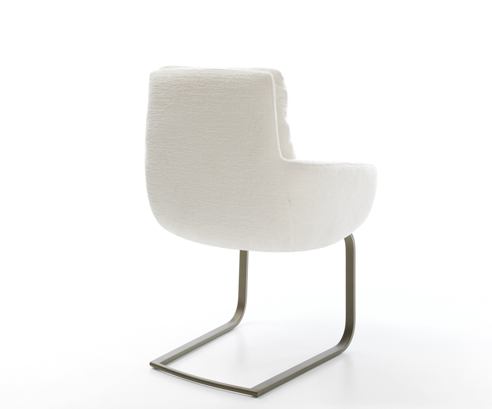 Sledemodel Abelia-Flex met armleuning bouclé zacht beige sledemodel vlak afwerking met titanium 5