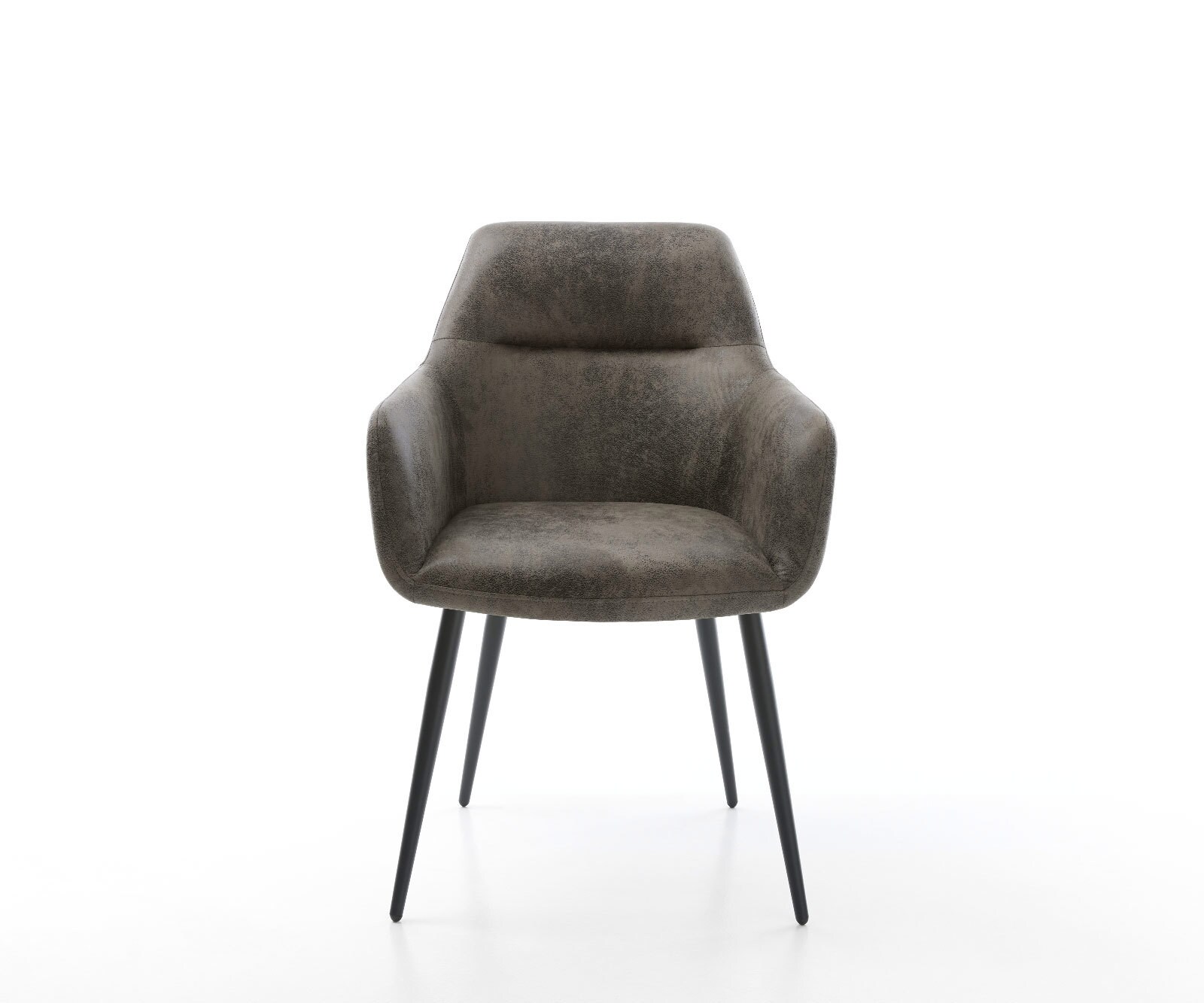Eetkamerstoel Pejo-Flex microvelours grijs antiek 4-poot conisch zwart pocketveer kern 1 Eetkamerstoel Pejo-Flex microvelours grijs antiek 4-poot conisch zwart pocketveer kern 1