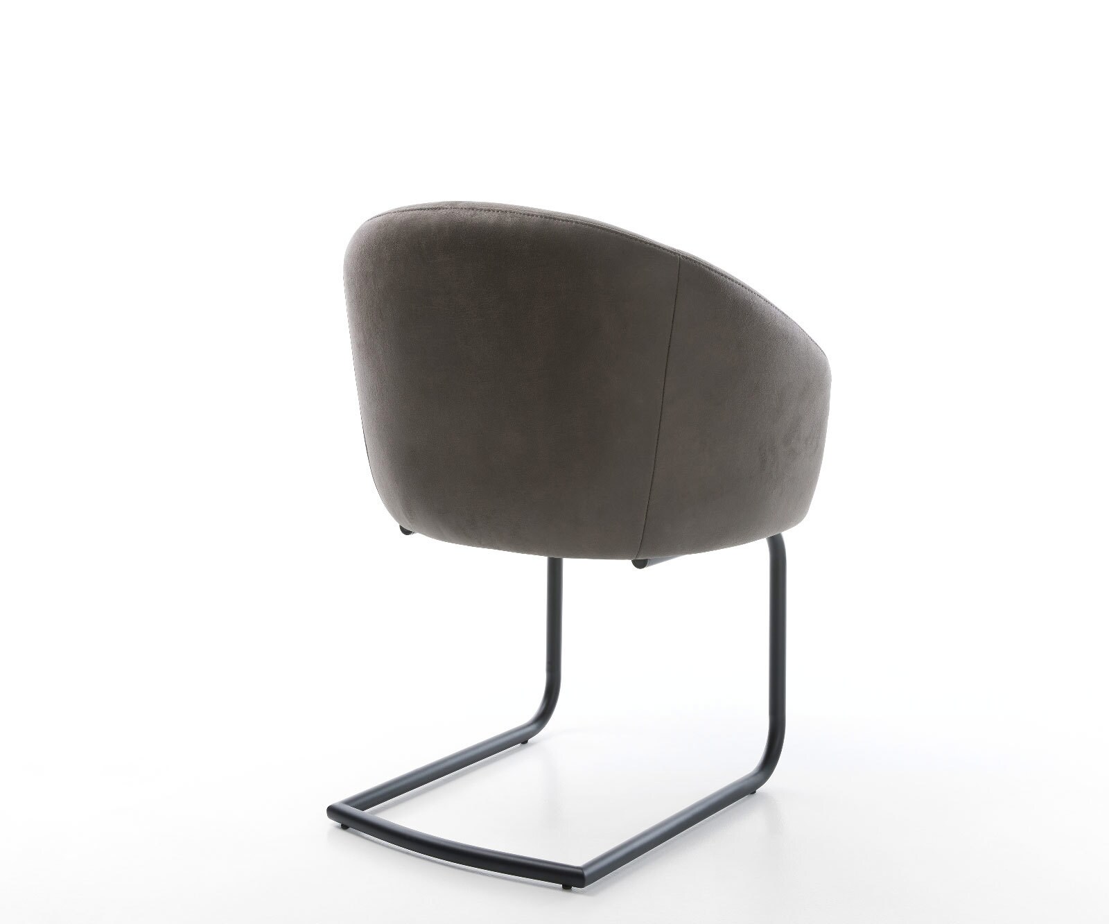 Sledemodel Caja-Flex met armleuning microvelours antraciet vintage sledemodel rond zwart pocketveer kern 5