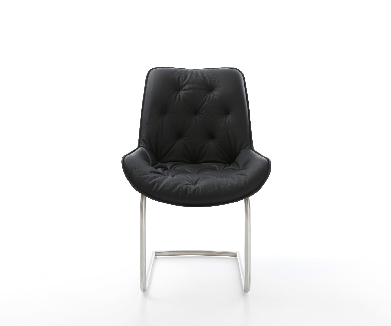 Sledemodel Taimi-Flex echt leer zwart sledemodel rond roestvrij staal 2 Sledemodel Taimi-Flex echt leer zwart sledemodel rond roestvrij staal 2