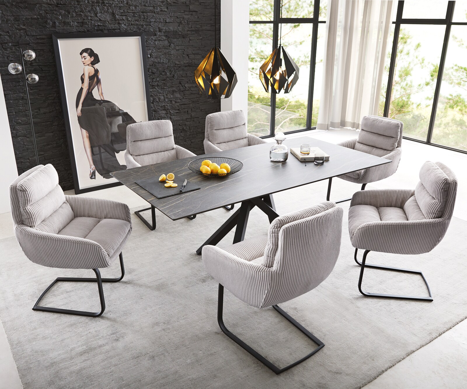 Sledemodel Abelia-Flex met armleuning koord zilver grijs sledemodel vlak zwart 3 Sledemodel Abelia-Flex met armleuning koord zilver grijs sledemodel vlak zwart 3