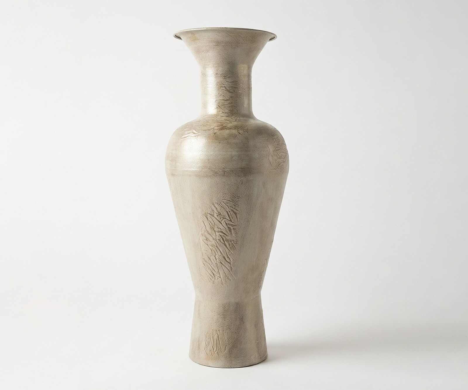 Vaas Medora B27 x D27 x H71 cm Metaal Ivory Terra Handgemaakt